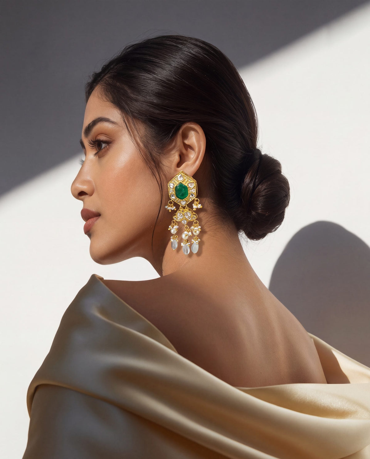 Sohra Polki Long Earrings
