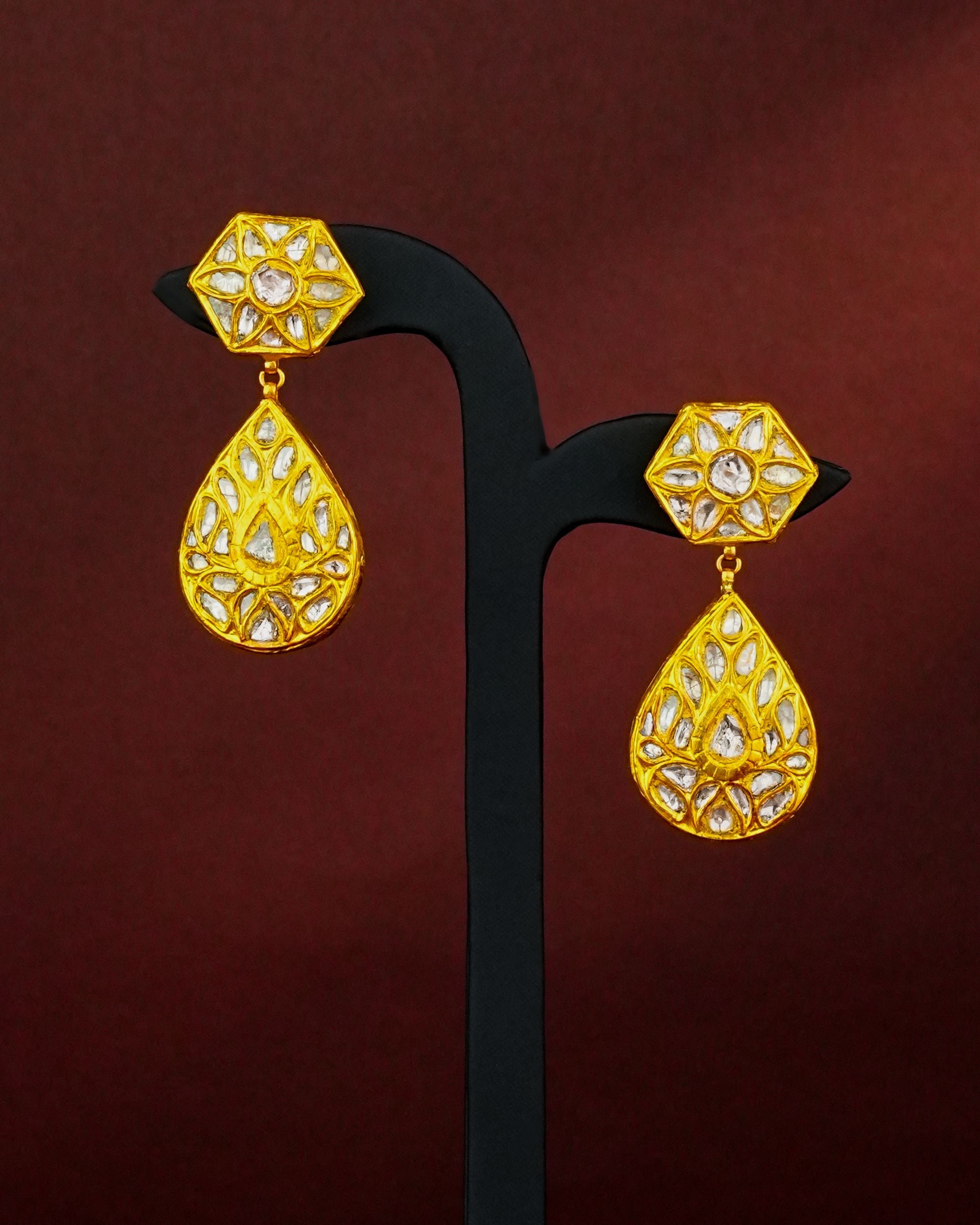 Janvi Polki Long Earrings