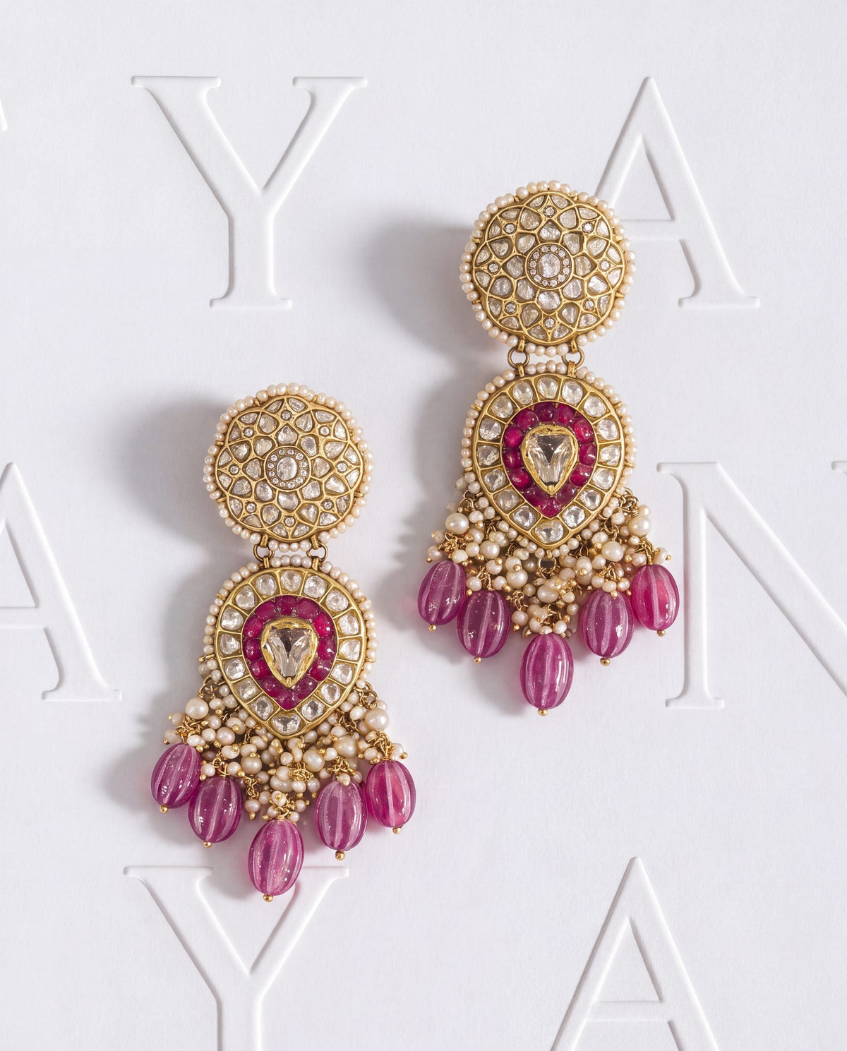 Karishma Polki Long Earrings