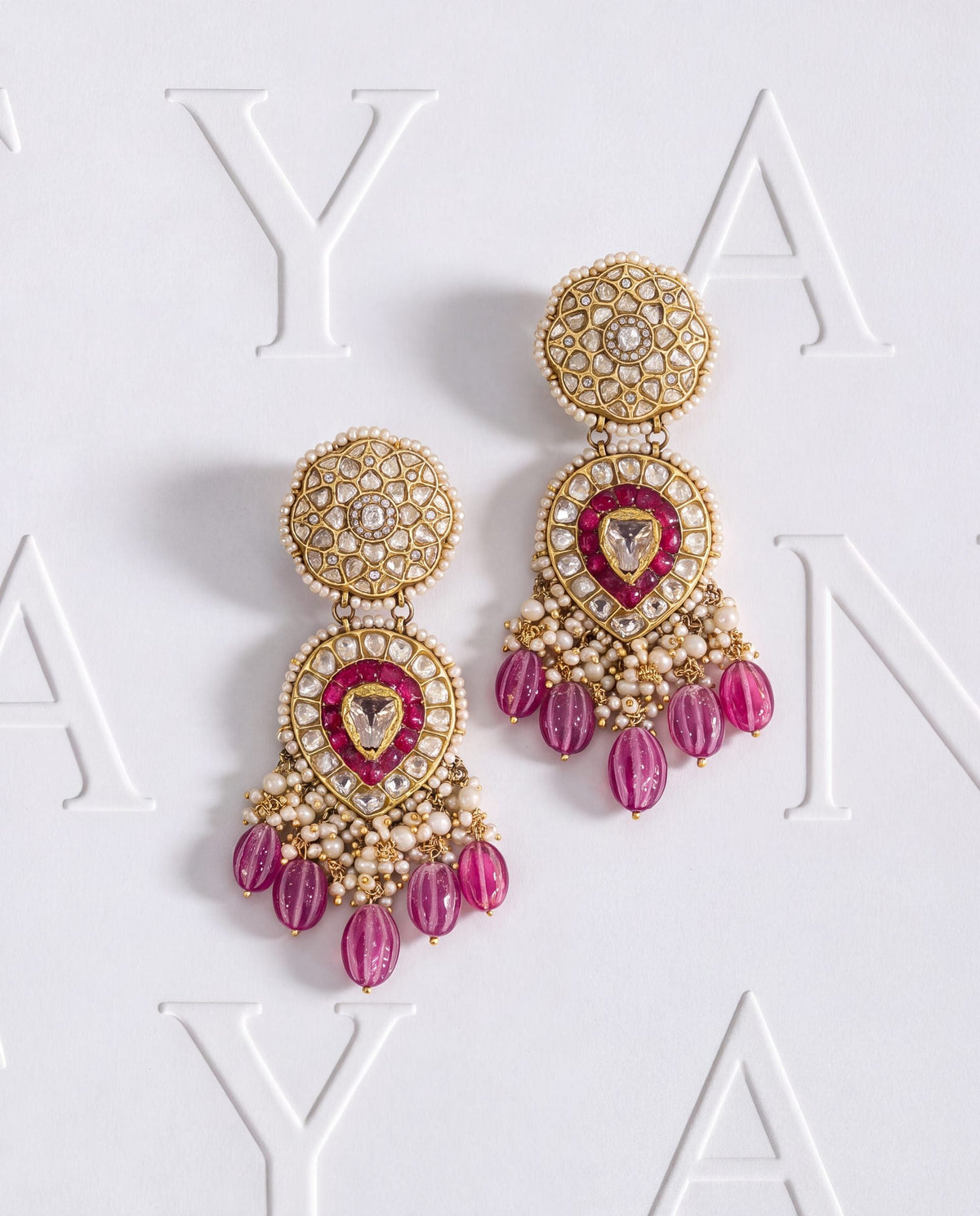 Karishma Polki Long Earrings