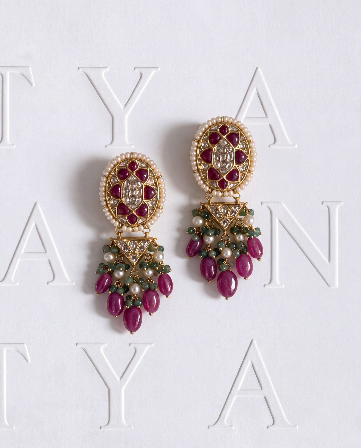 Shivani Polki Long Earrings