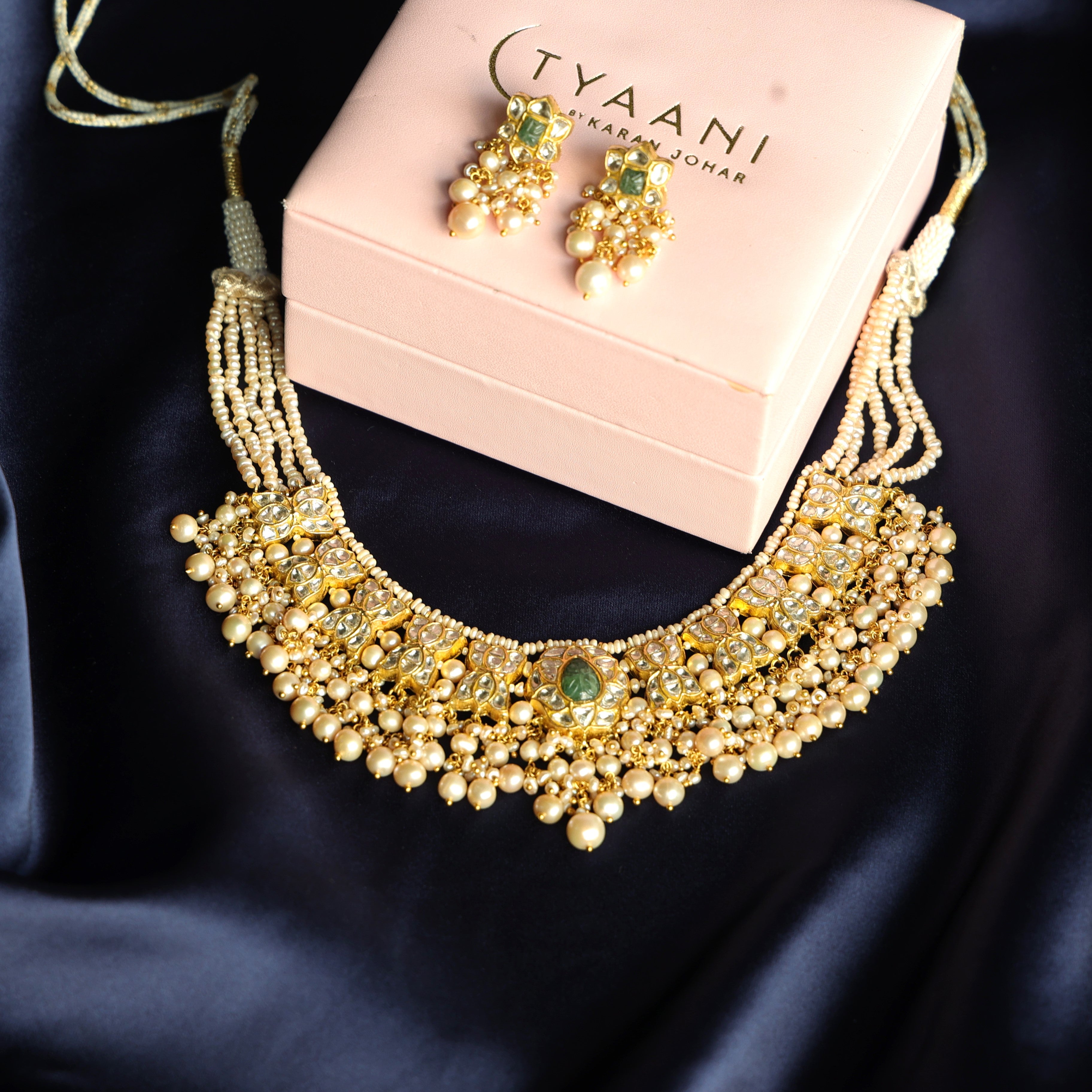 Laiba Necklace And Leena Tops Polki Set