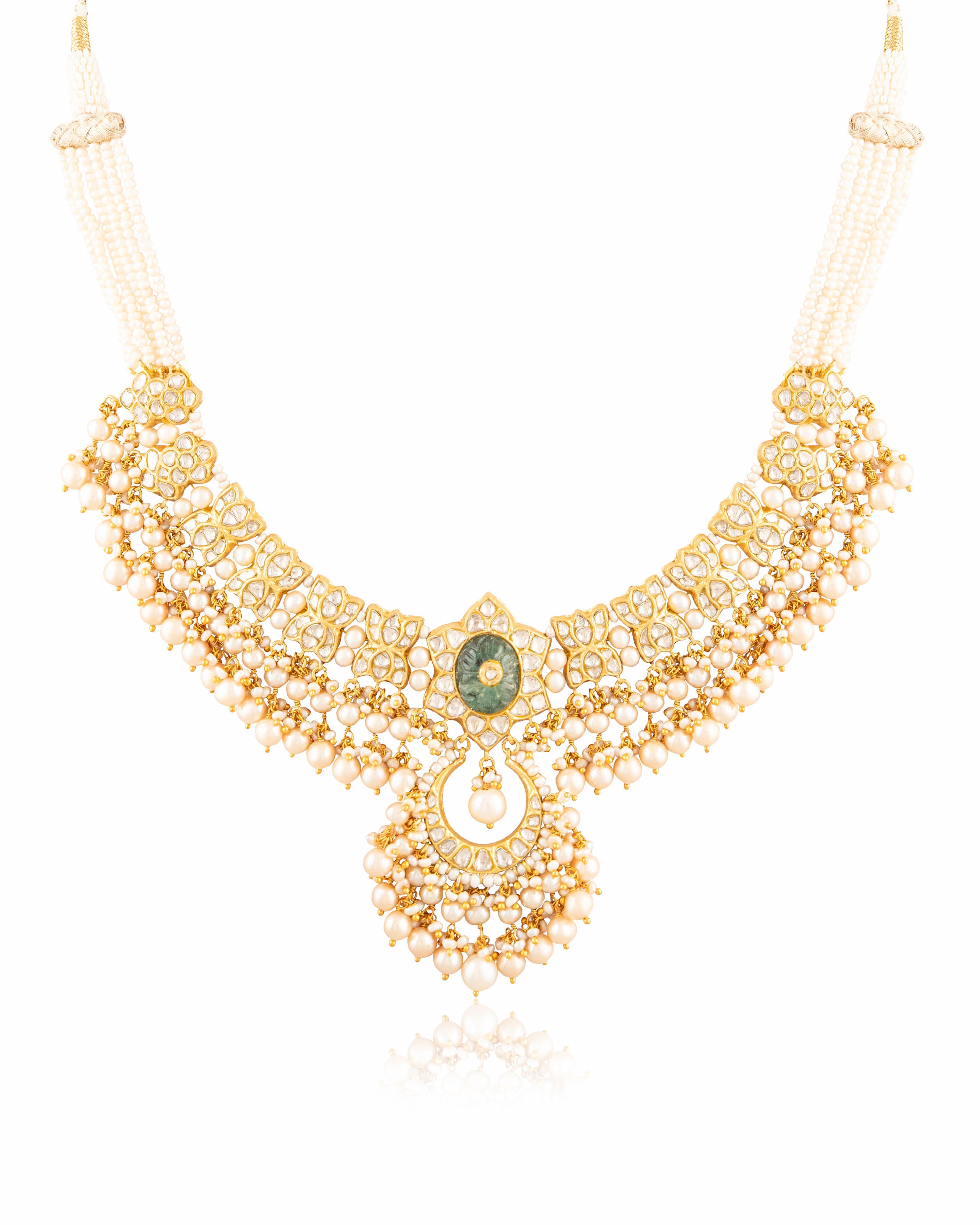 Shukrima Necklace And Tejal Chandbalis Polki Set