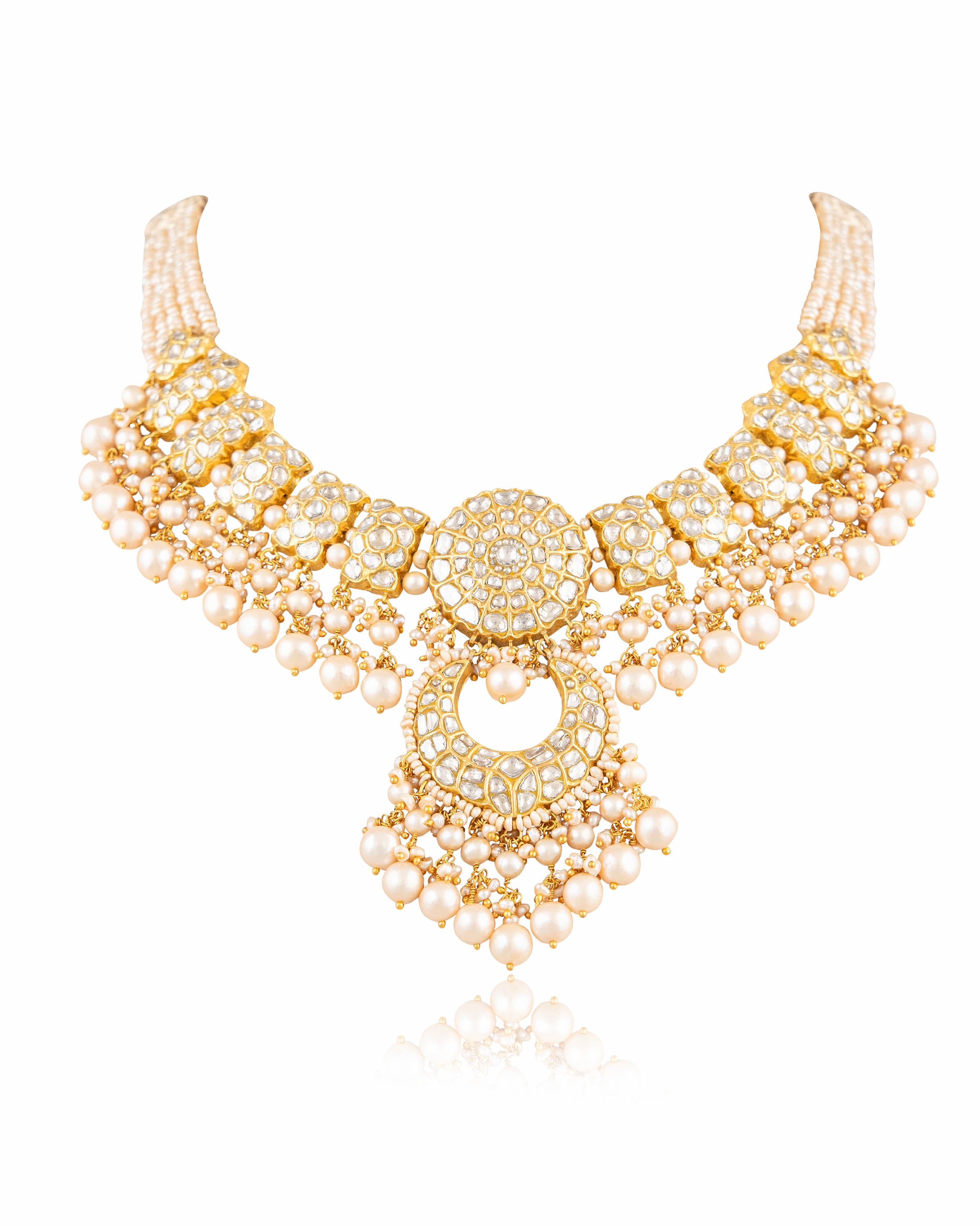 Jyoti Necklace And Amishi Chandbalis Polki Set