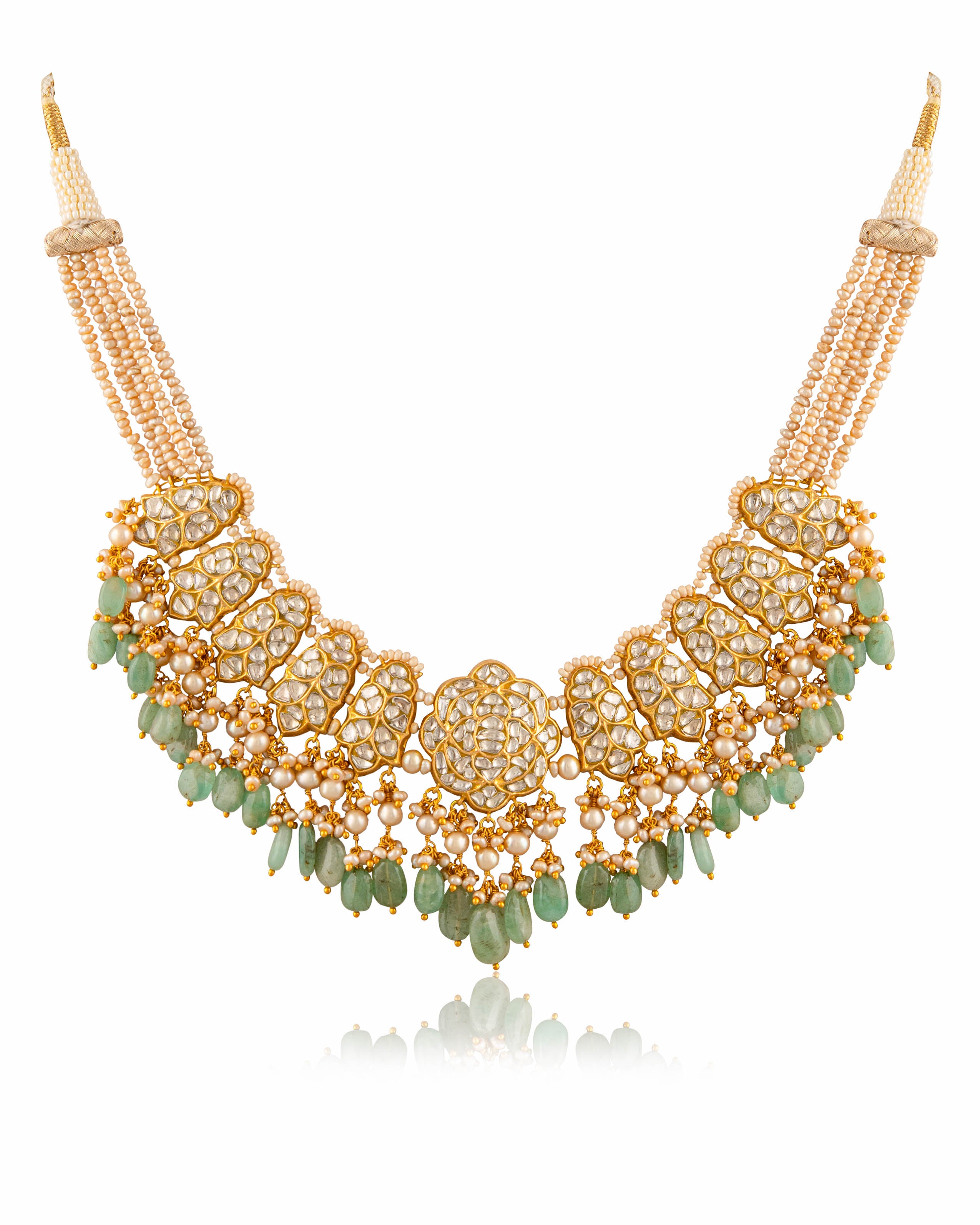 Pareen Necklace And Shaina Tops Polki Set