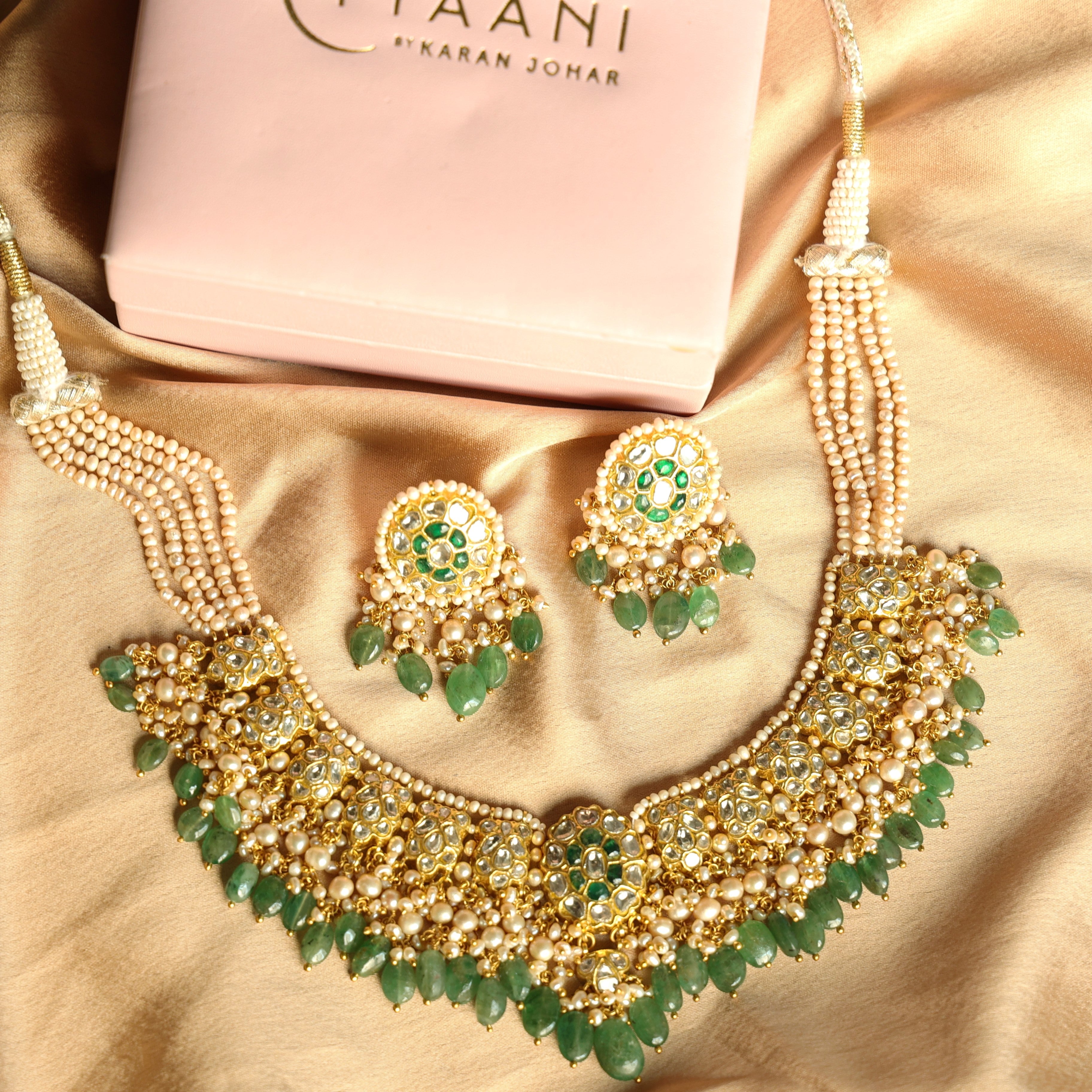 Prerna Necklace And Aleesha Tops Polki Set