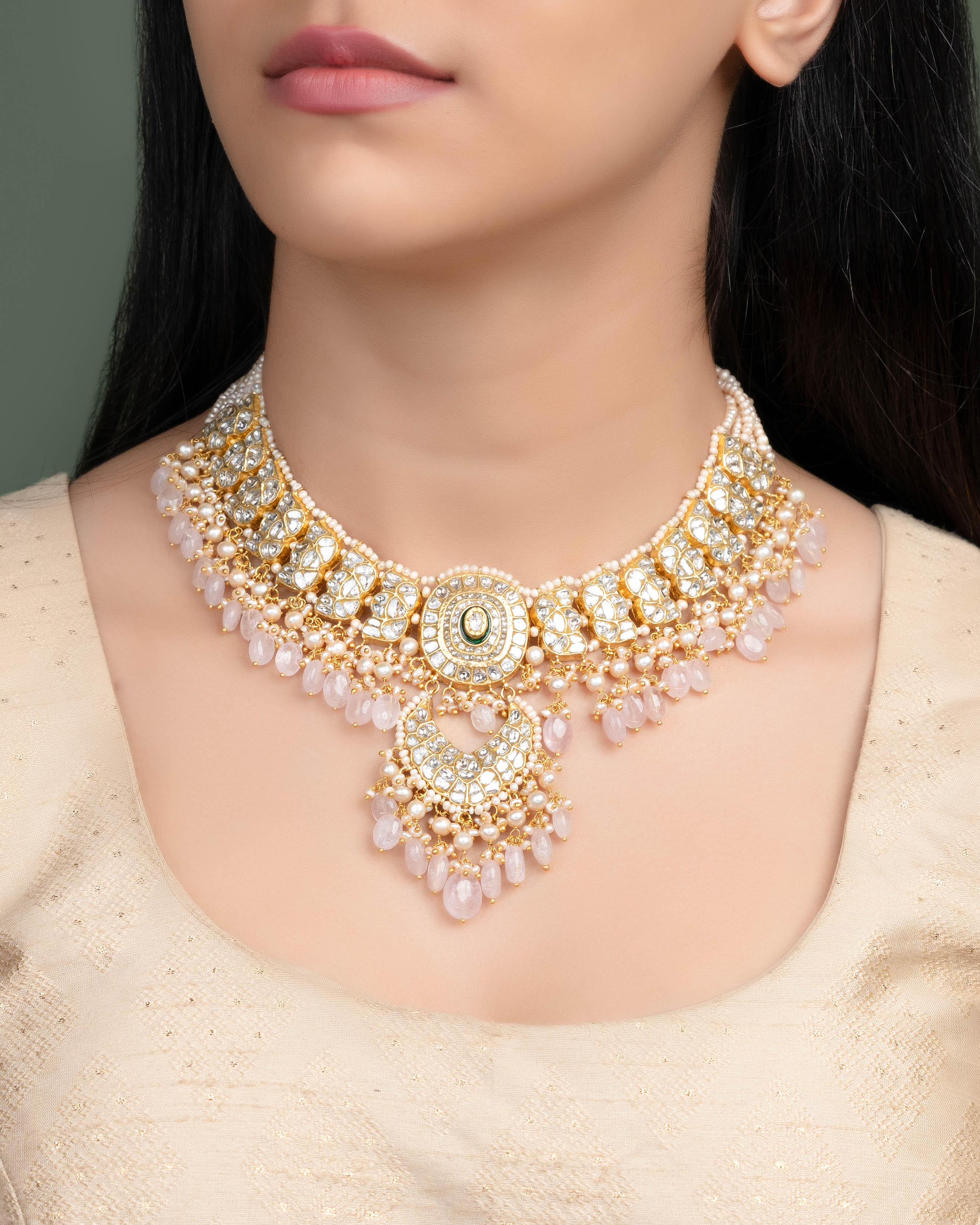 Madhiya Polki Necklace