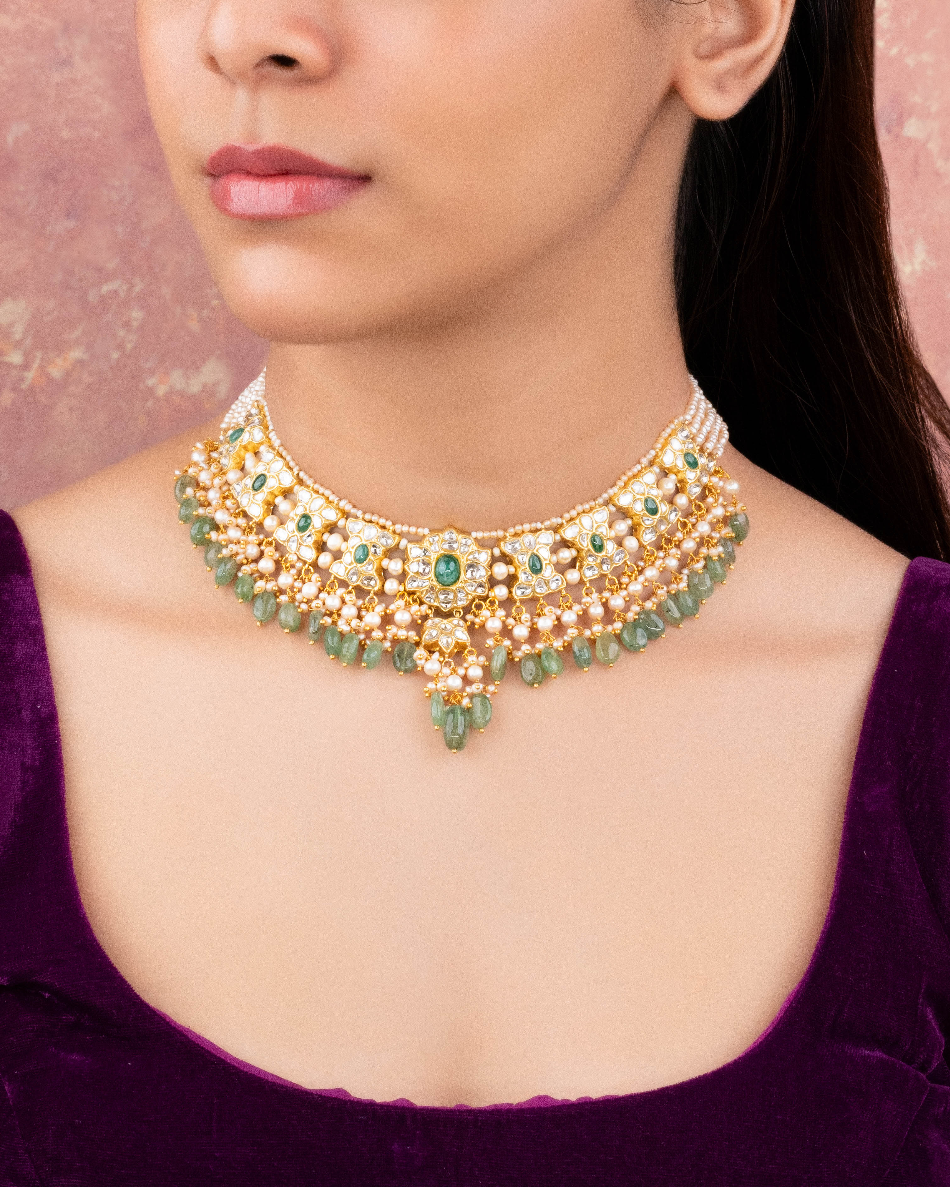 Misbha Polki Necklace