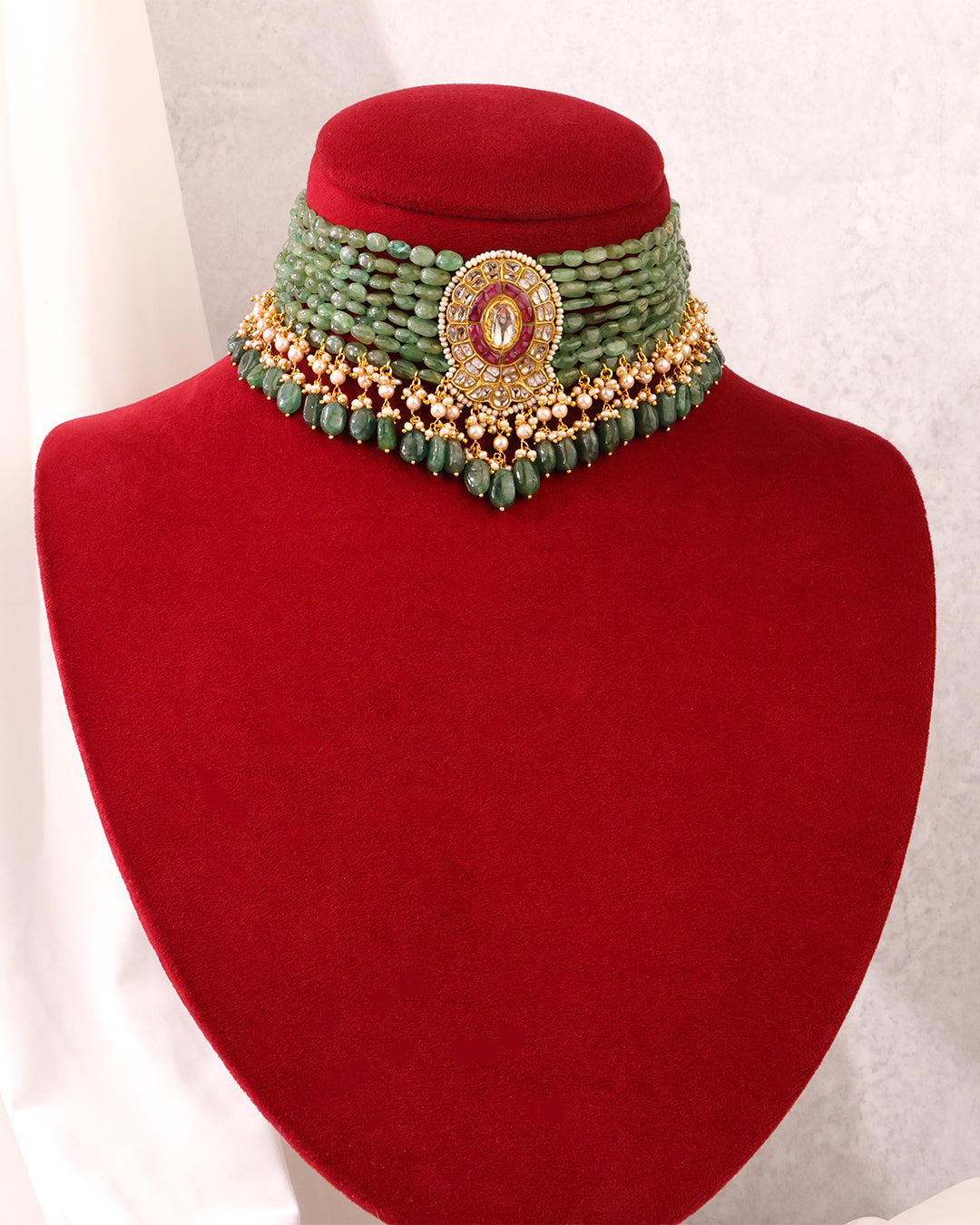 Purva Polki Bead Choker
