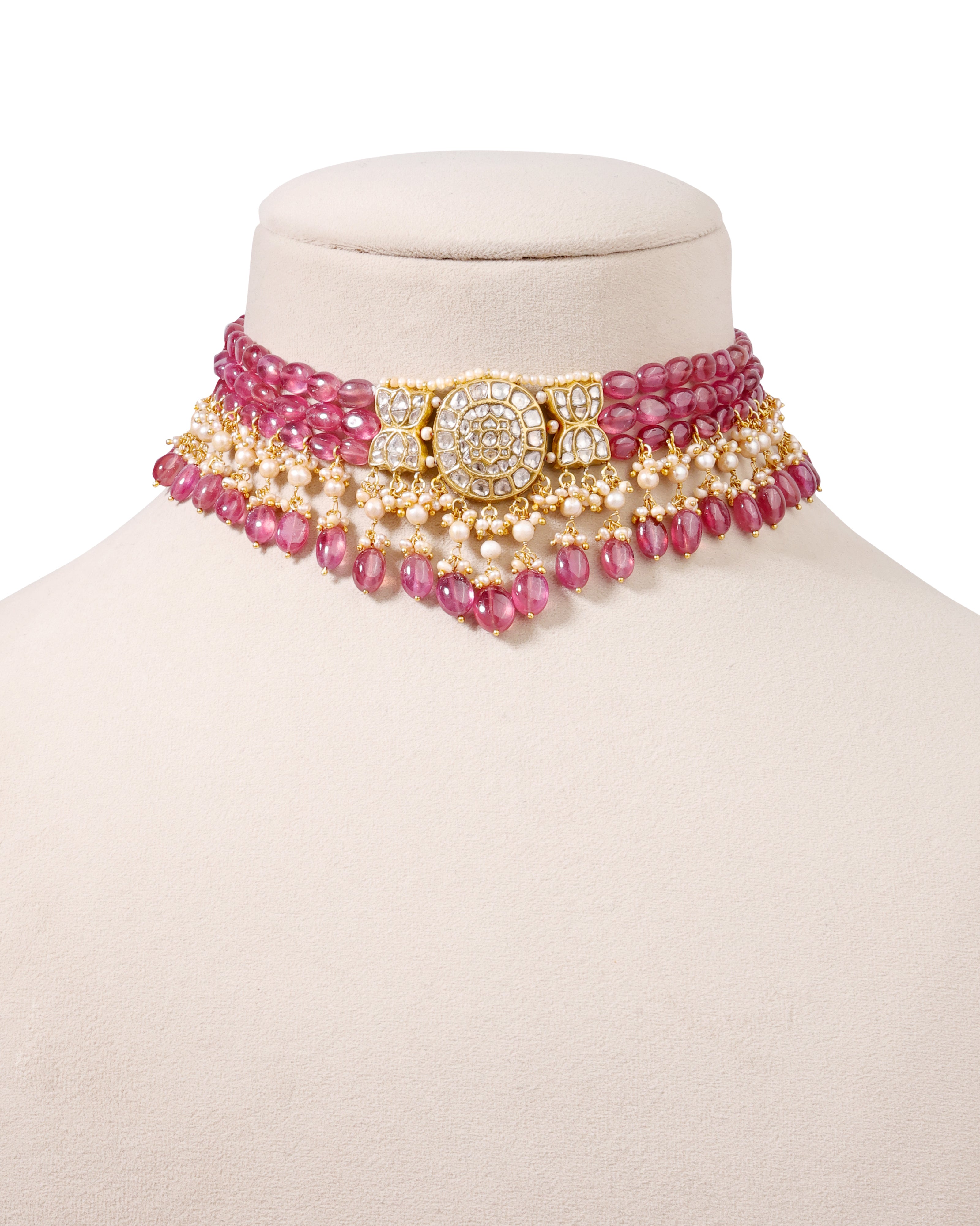 Hemani Polki Bead Choker