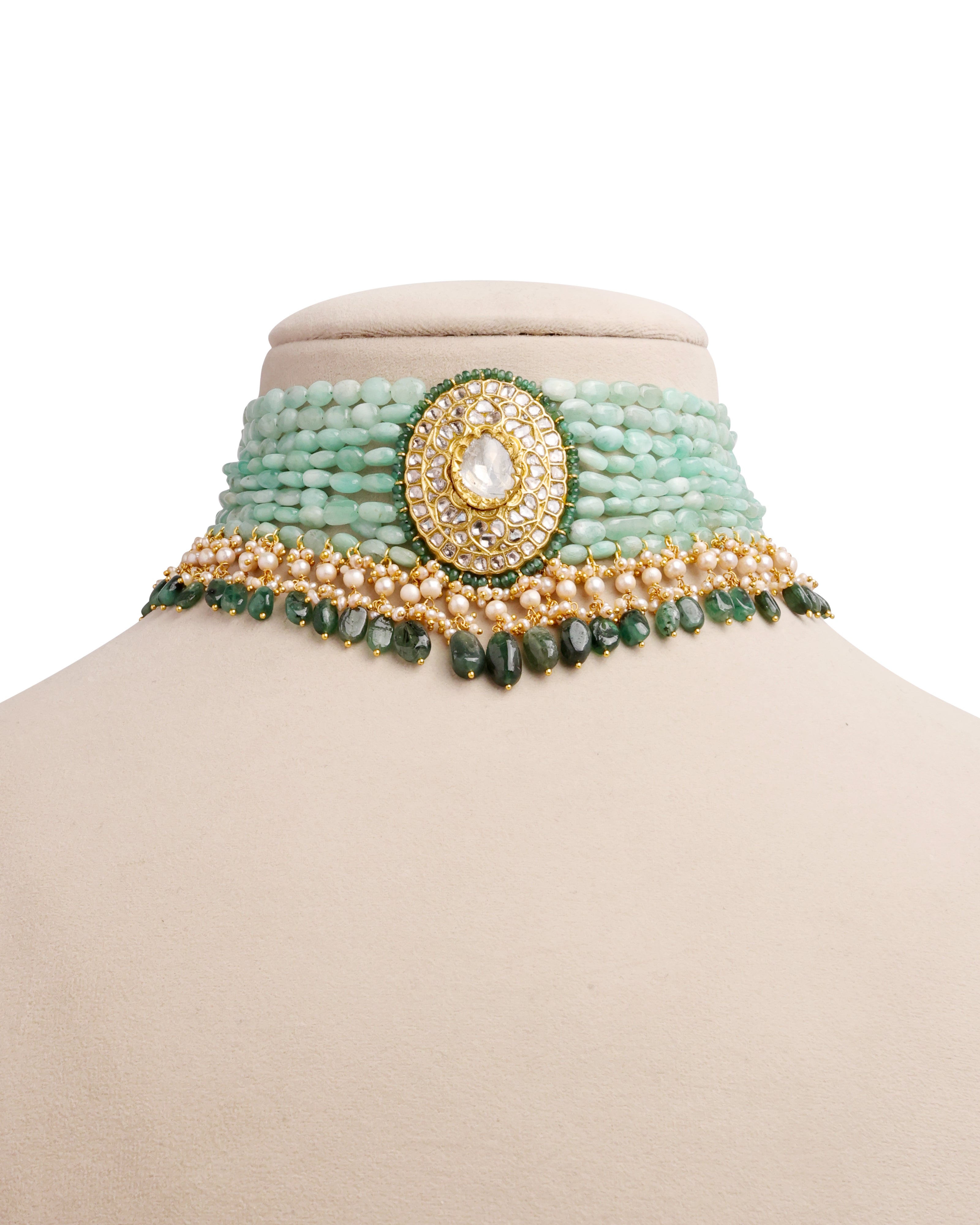 Jeenal Polki Bead Pendant