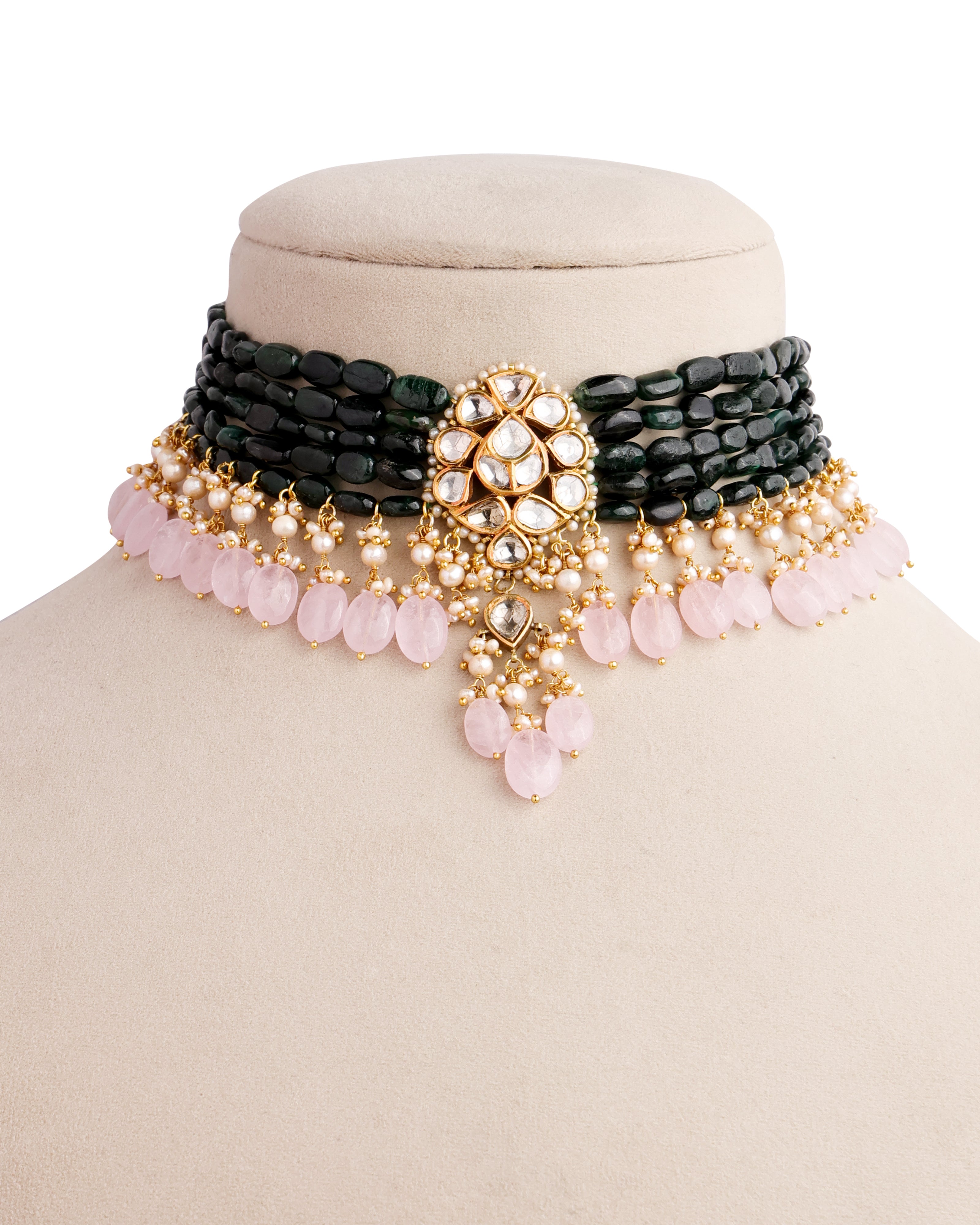 Zeesha Polki Bead Choker