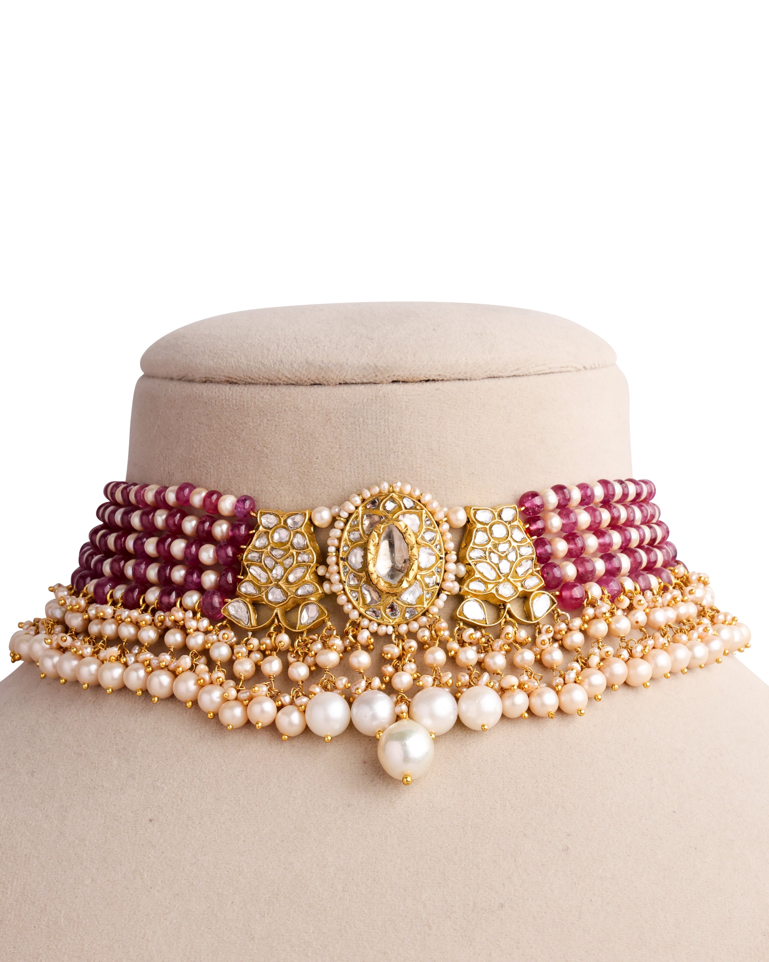 Mridula Polki Bead Choker