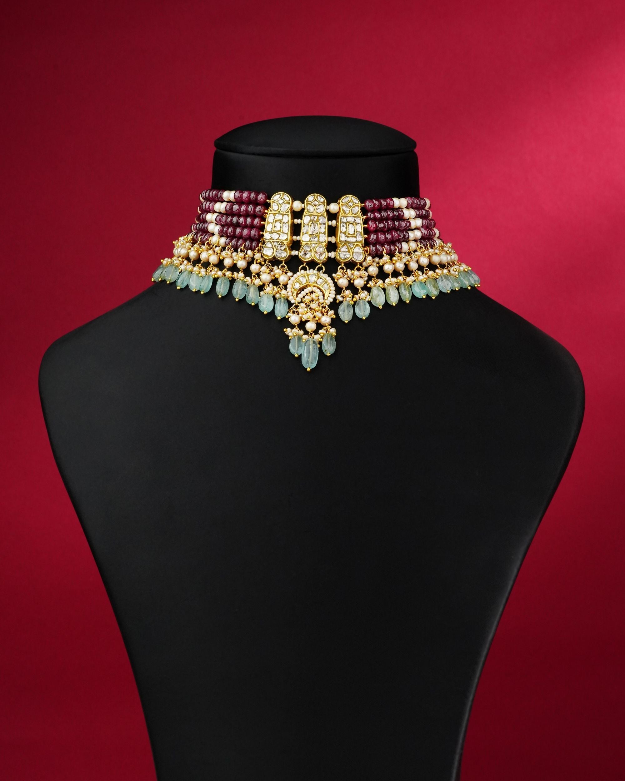 Kumud Polki Bead Choker - NO ORDERS