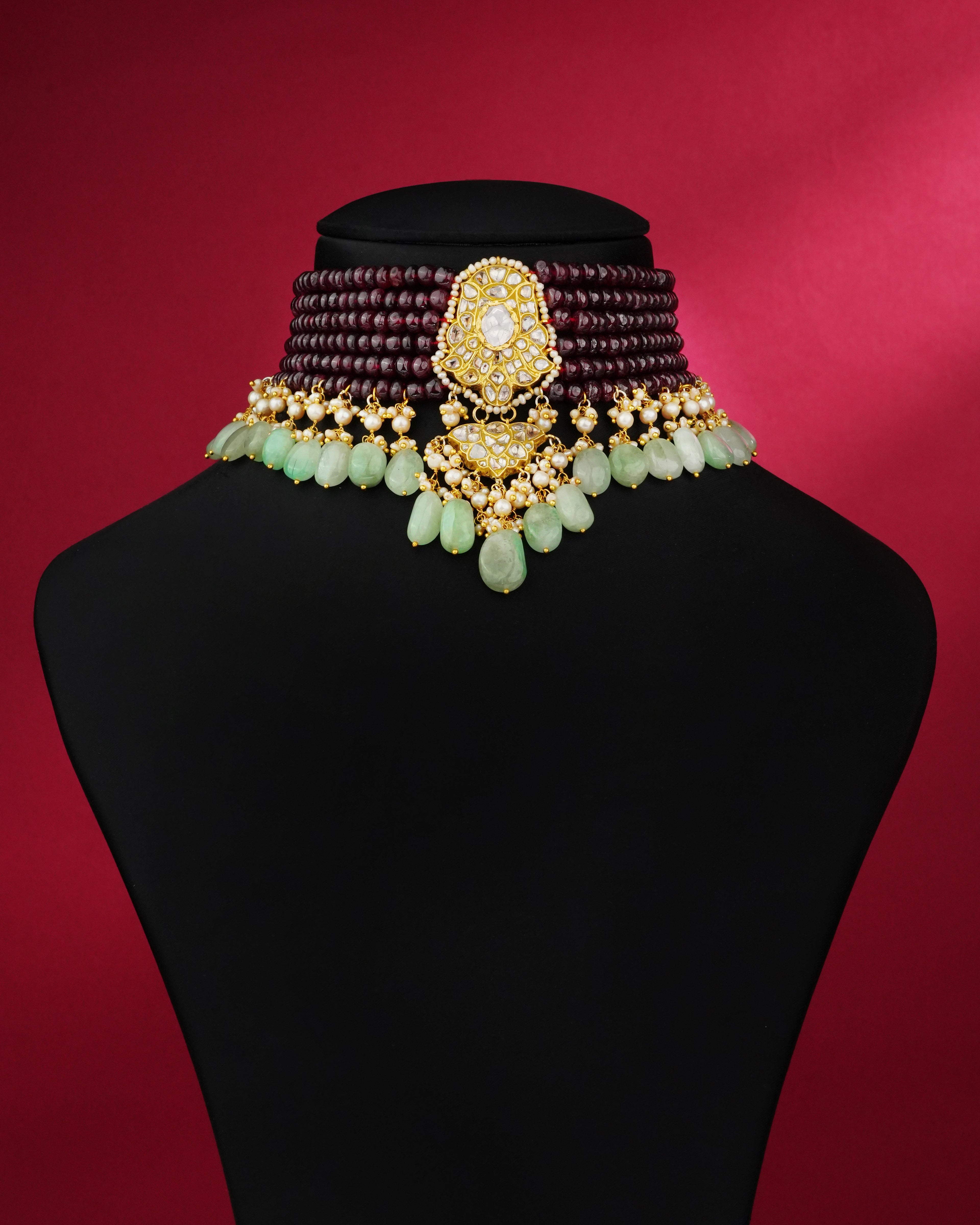 Ster Polki Bead Choker