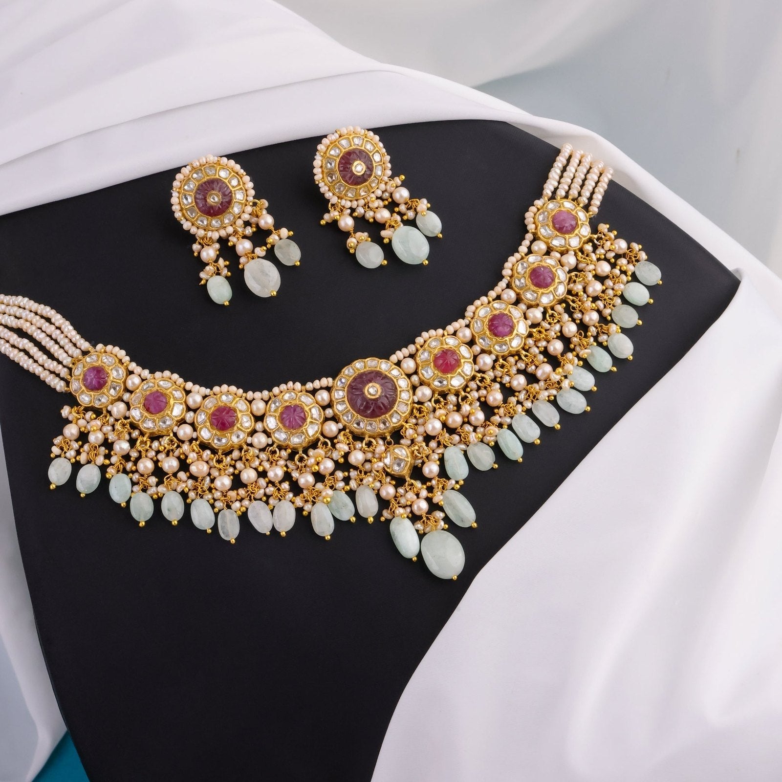 Dipeshi Polki Long Earrings