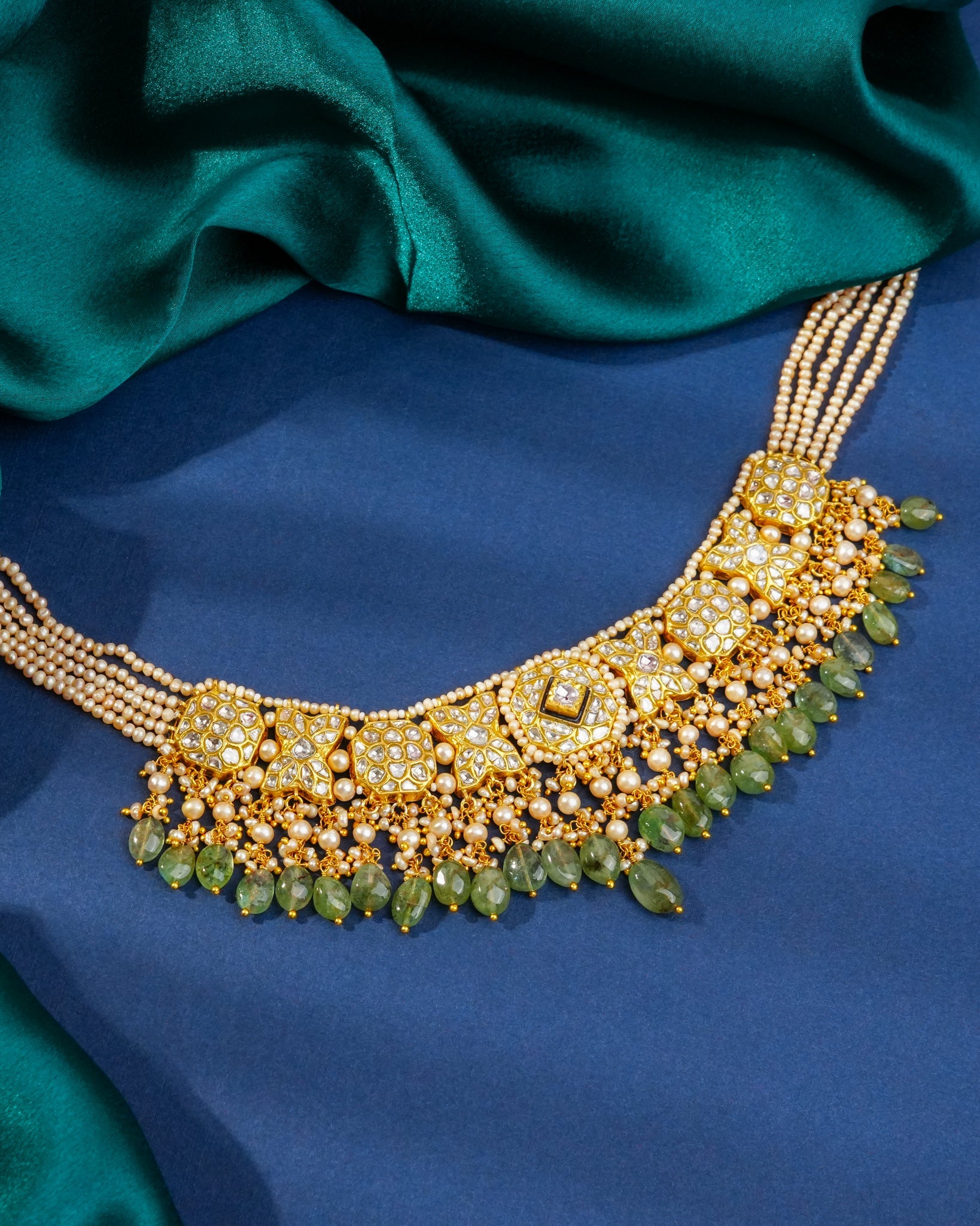 Pakkhi Necklace And Kaamil Tops Polki Set