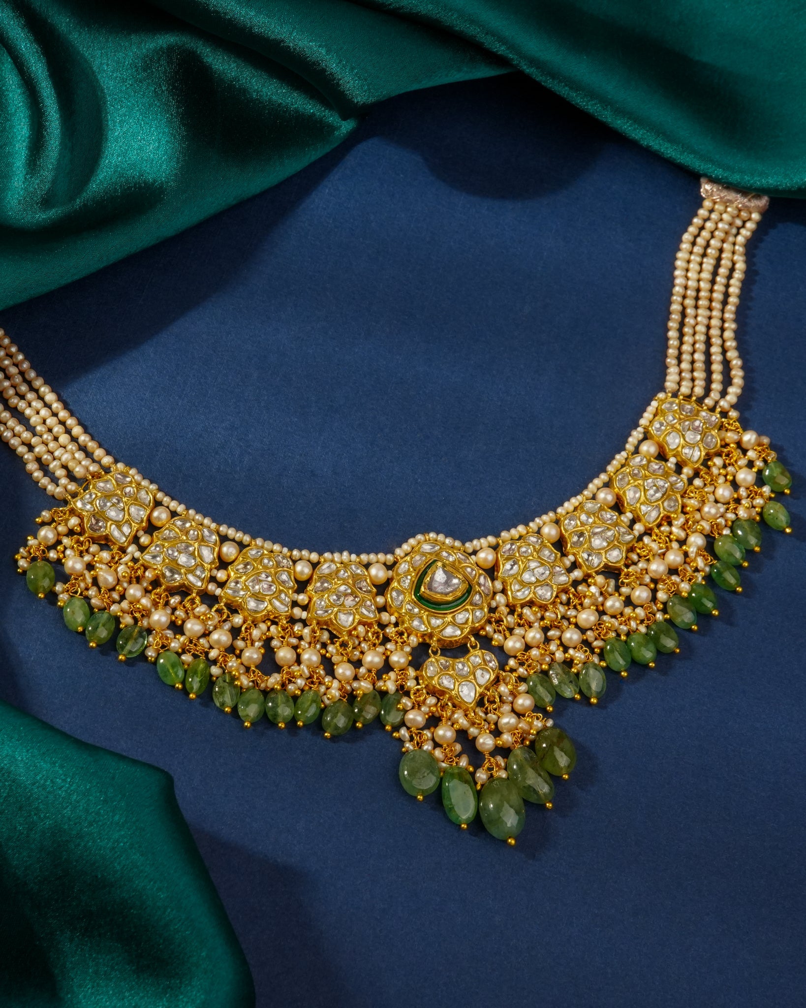 Nancy Necklace And Haniya Tops Polki Set