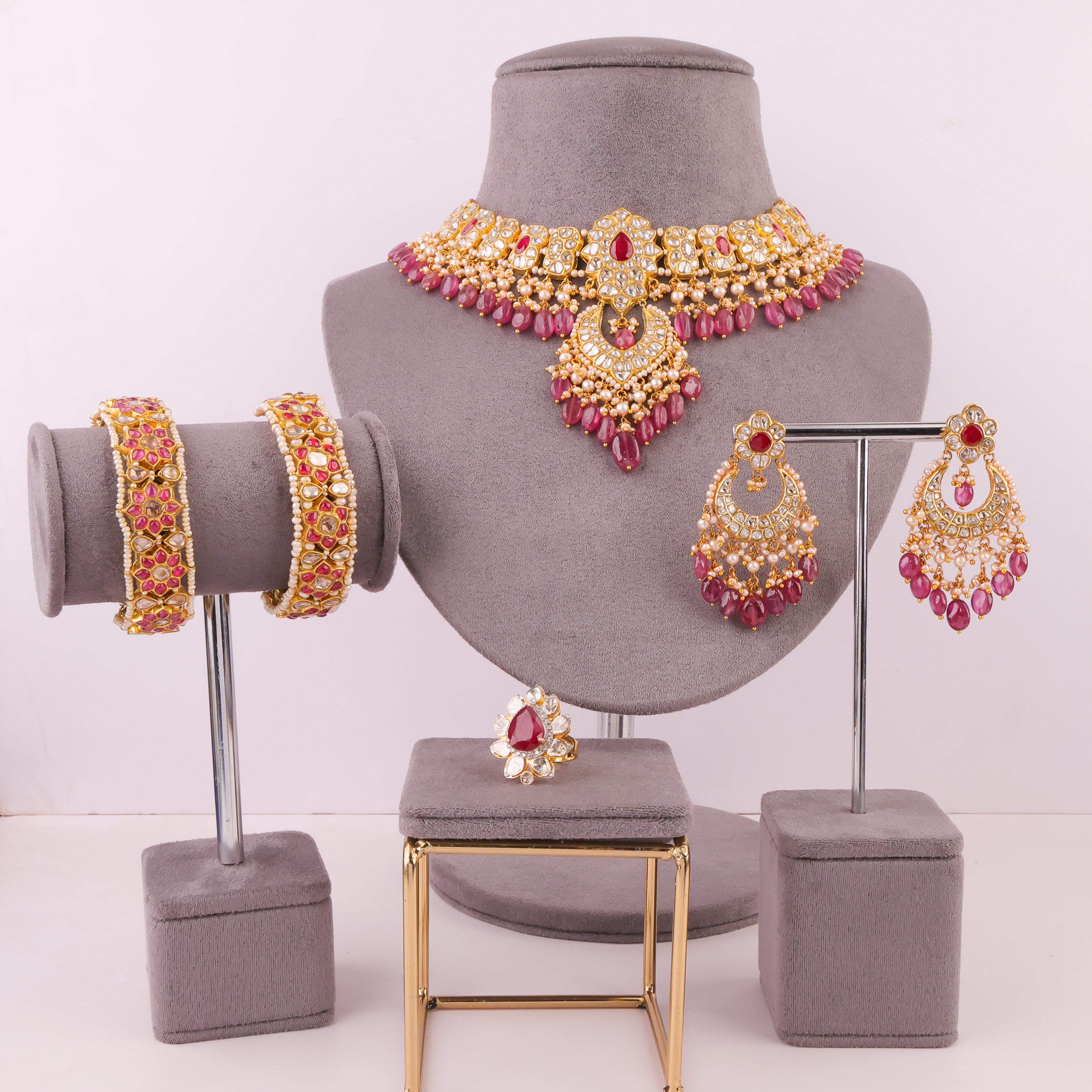 Nidu Bridal Polki And Diamond Set