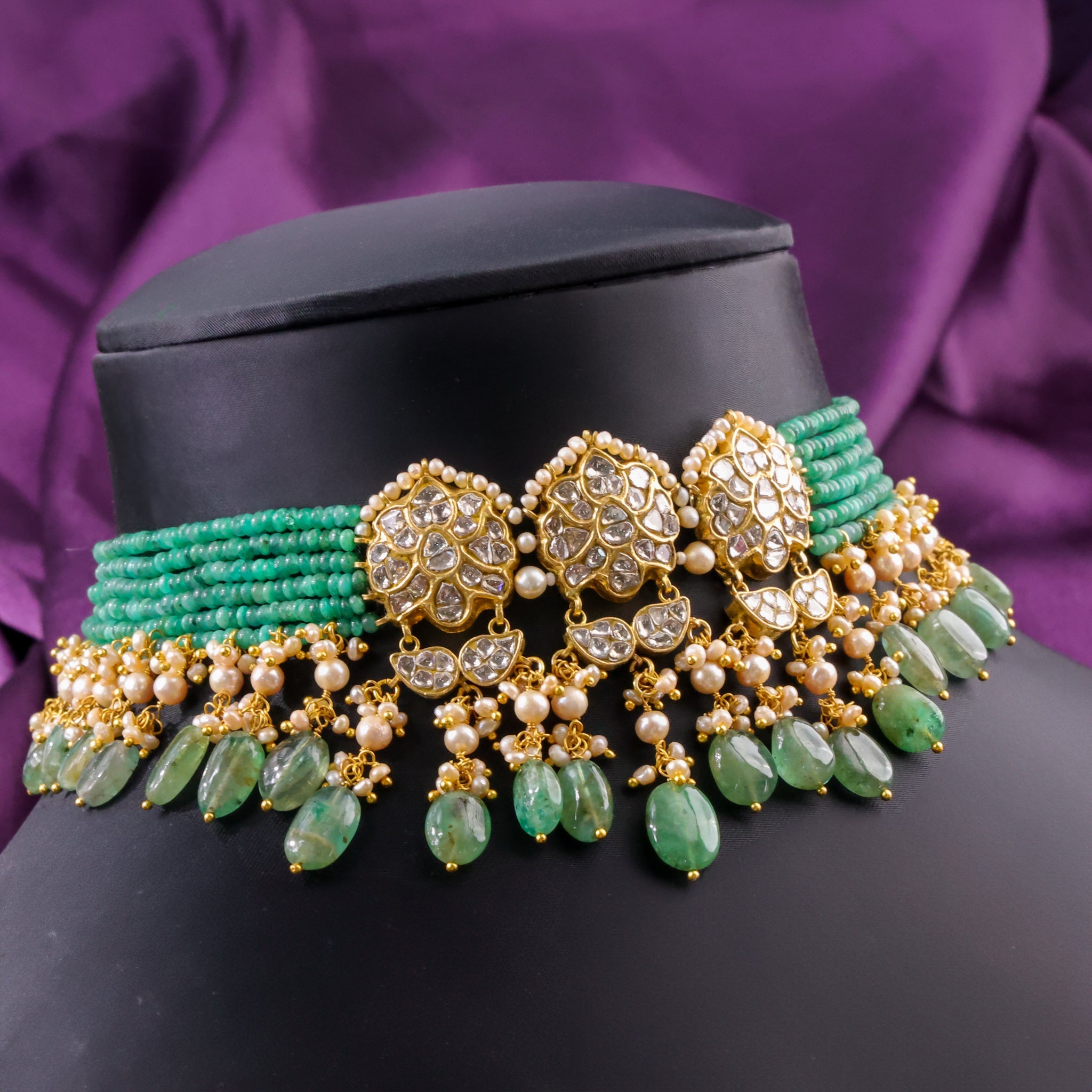 Nagma Polki Bead Choker - NO ORDERS