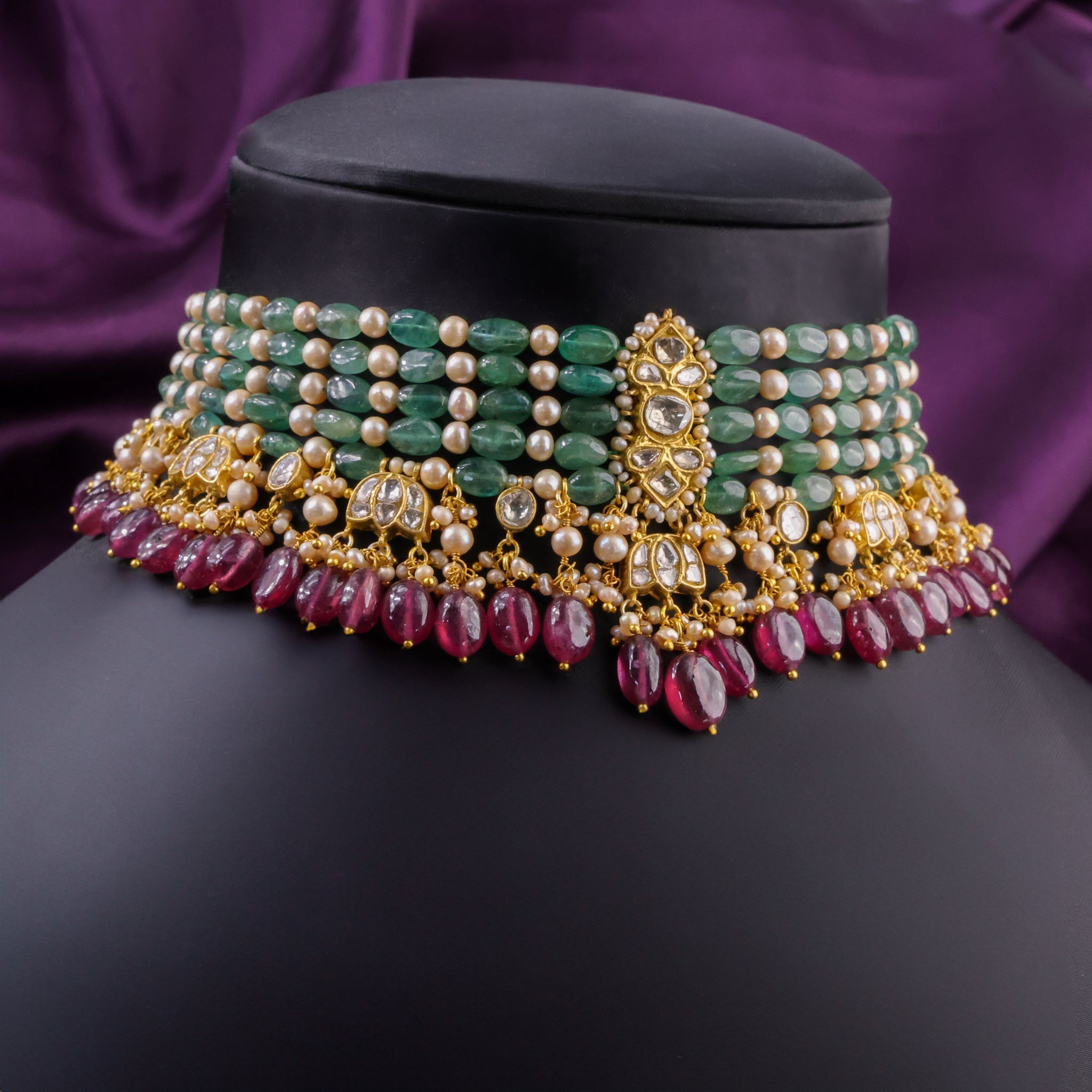 Khira Polki Bead Choker - NO ORDERS