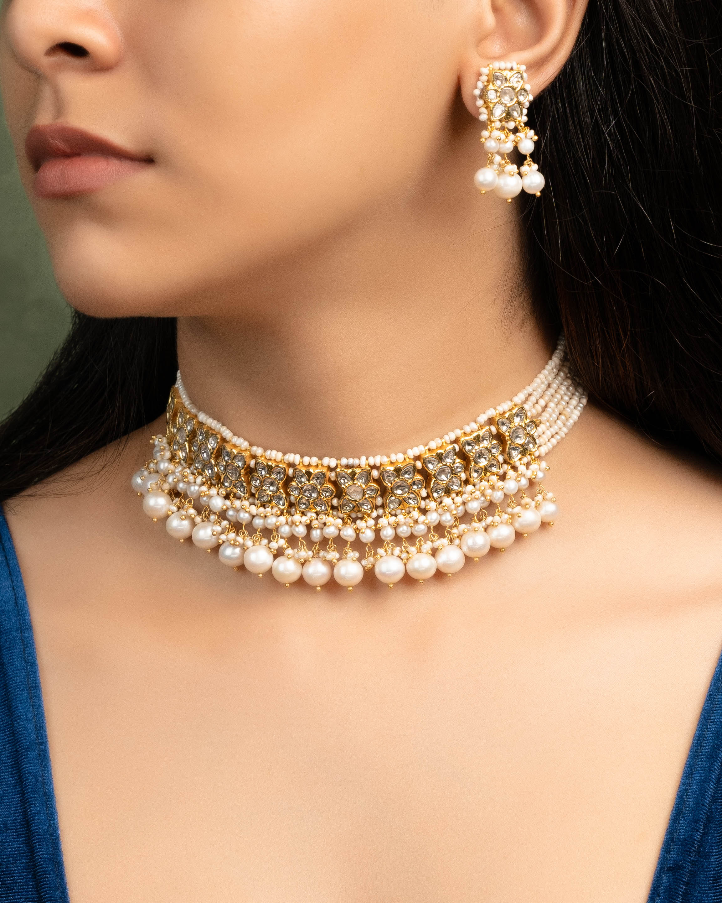 Tina Choker And Aashna Tops Polki Set