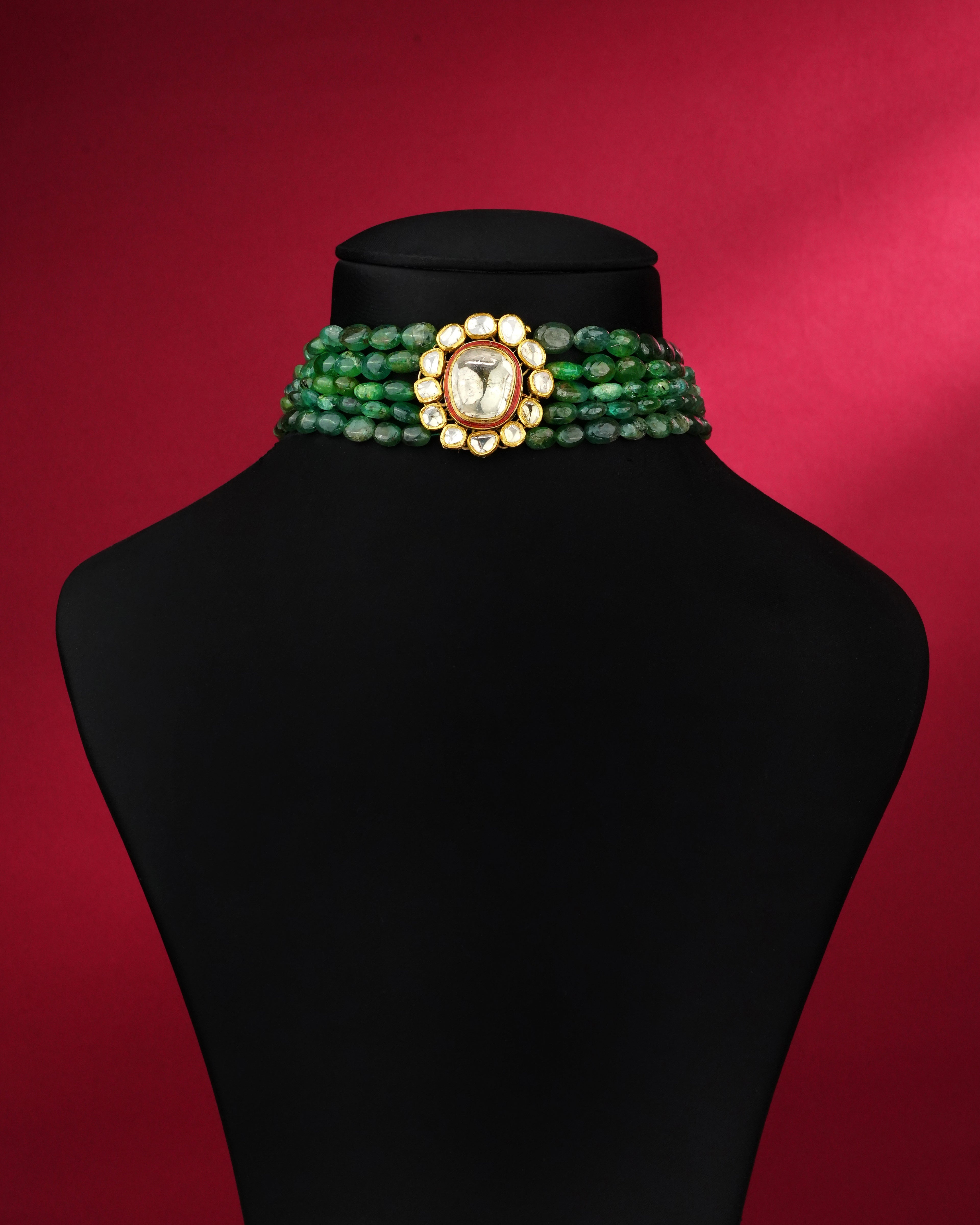 Zubi Polki Bead Choker
