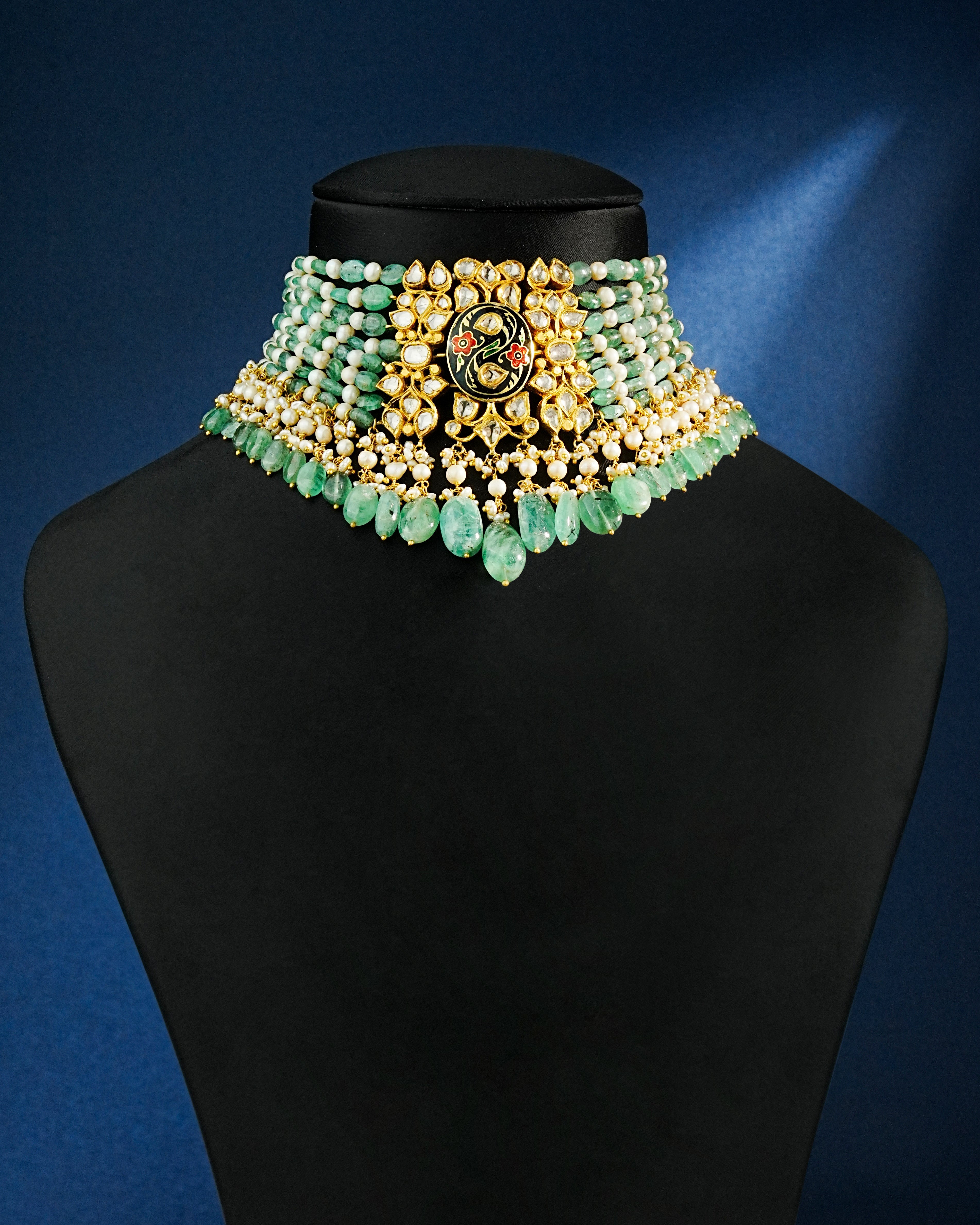 Fenora Polki Bead Choker