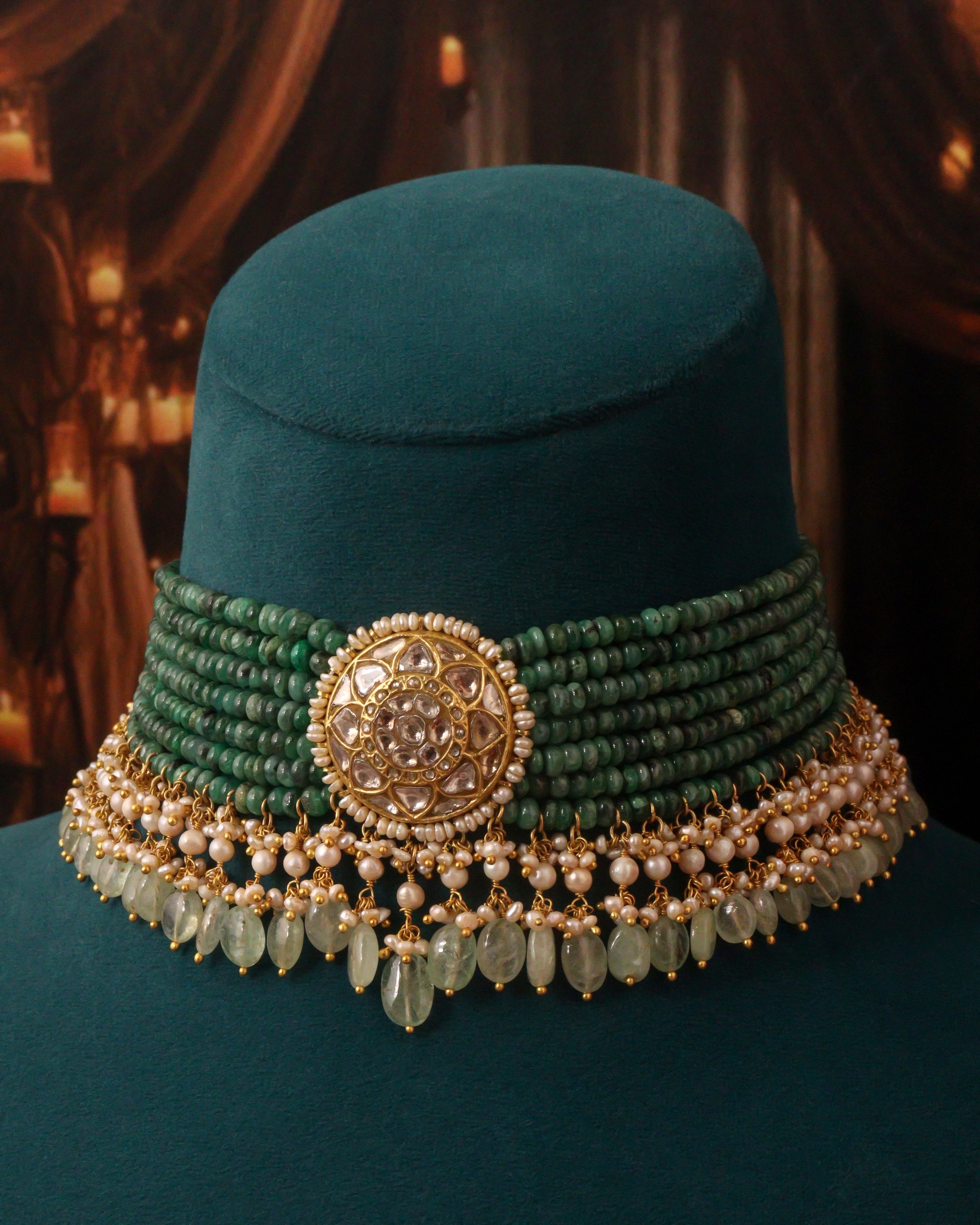Zeeshani Polki Bead Choker