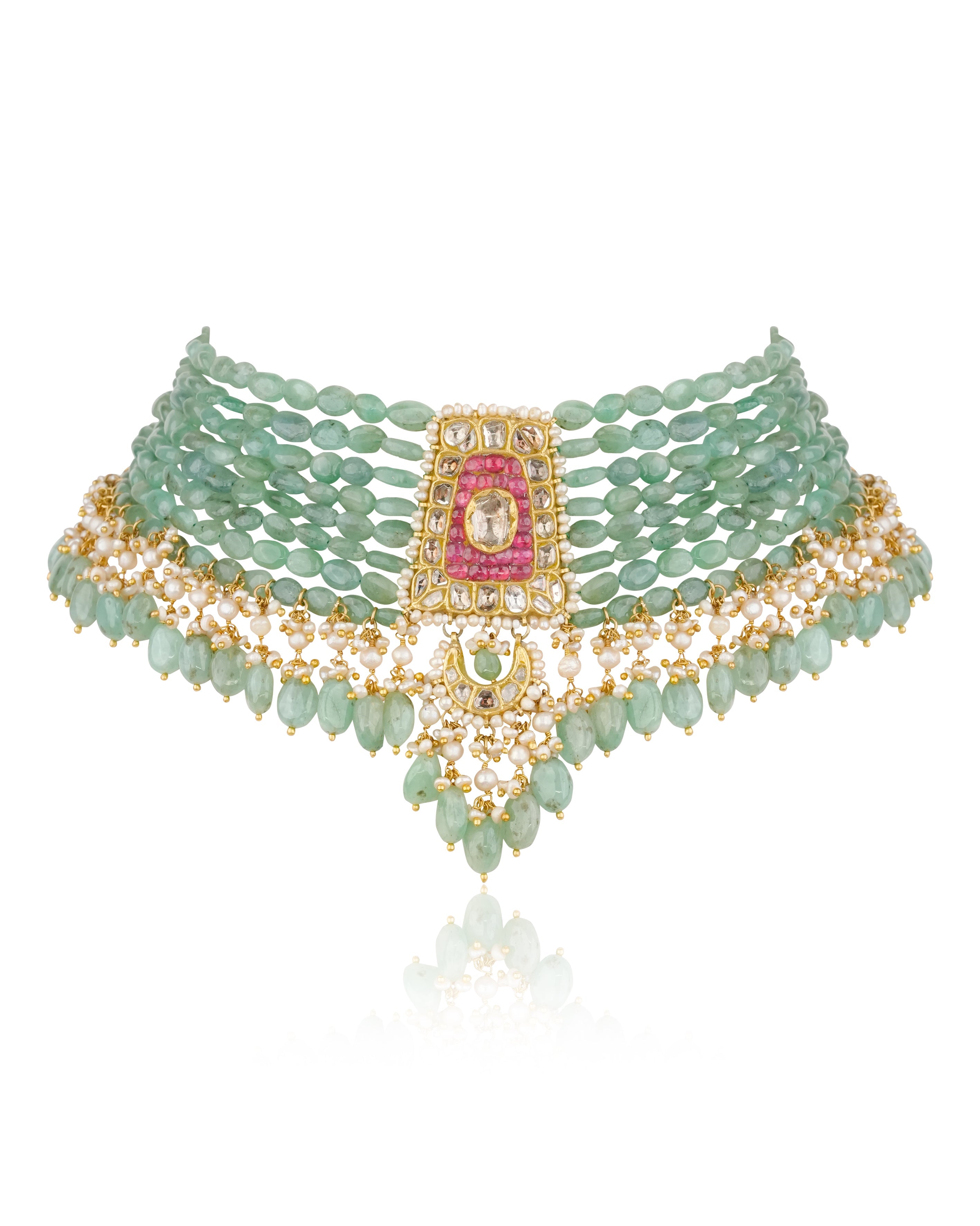 Shonal Polki Bead Choker