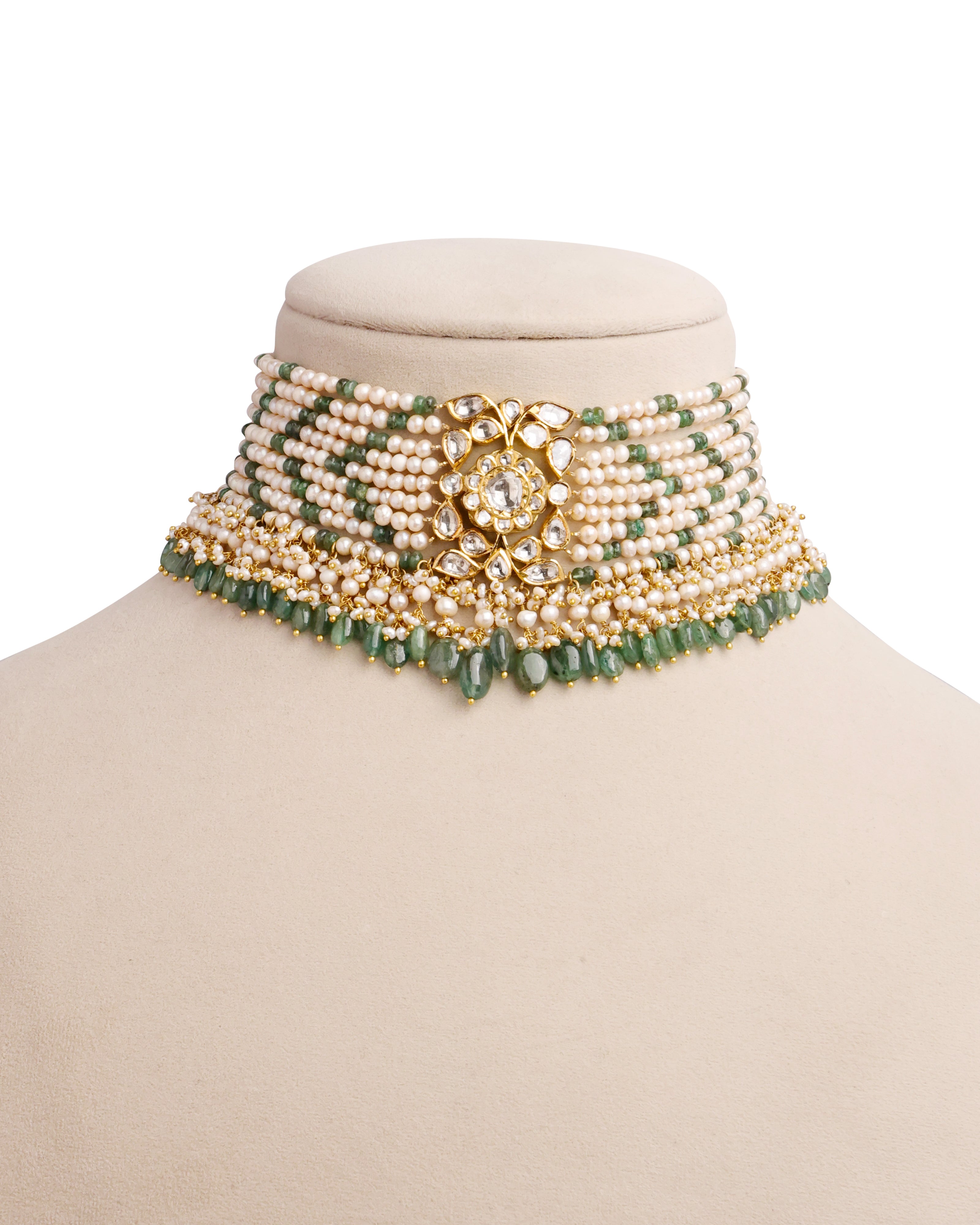 Ziva Polki Bead Choker