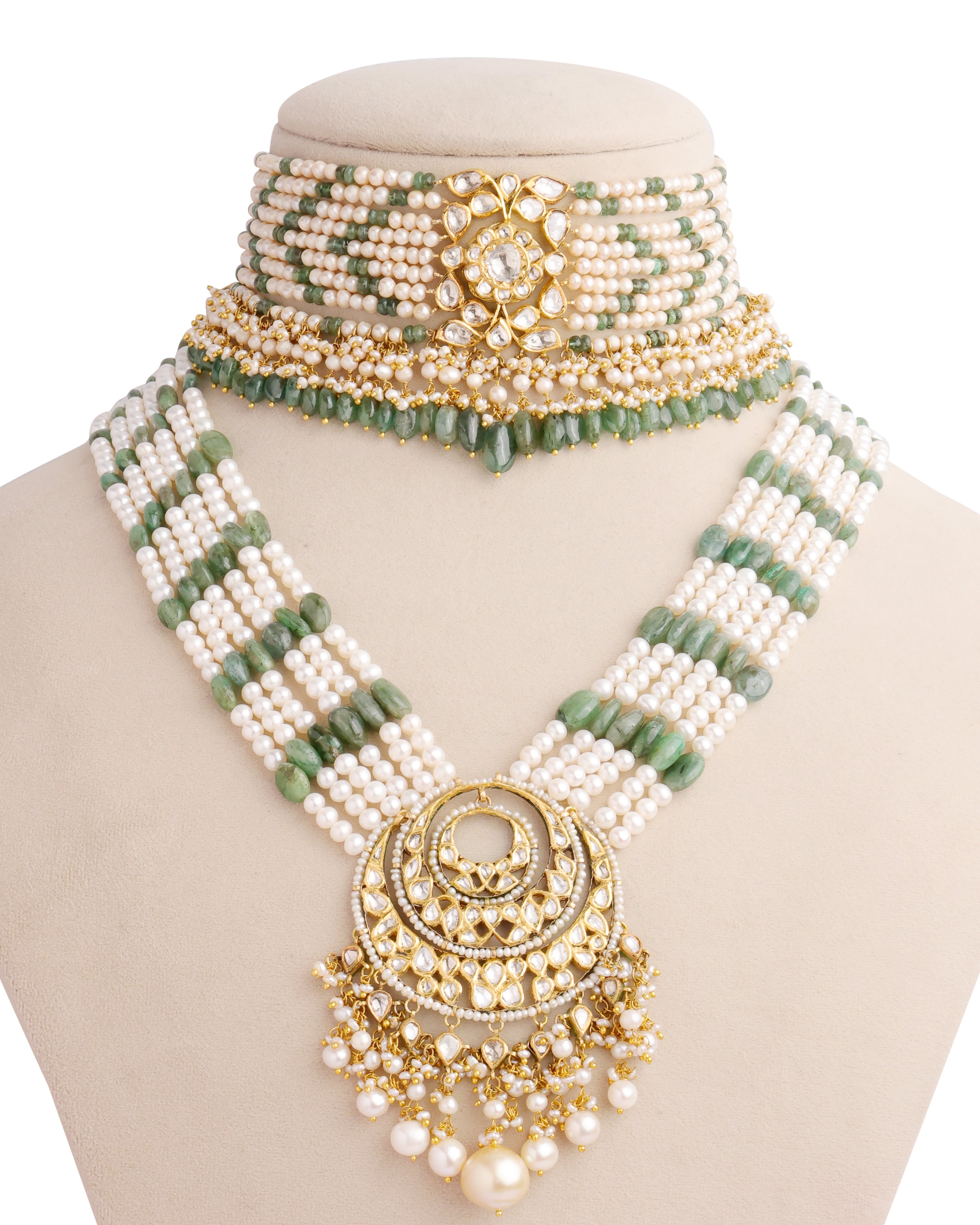 Ziva Polki Bead Choker