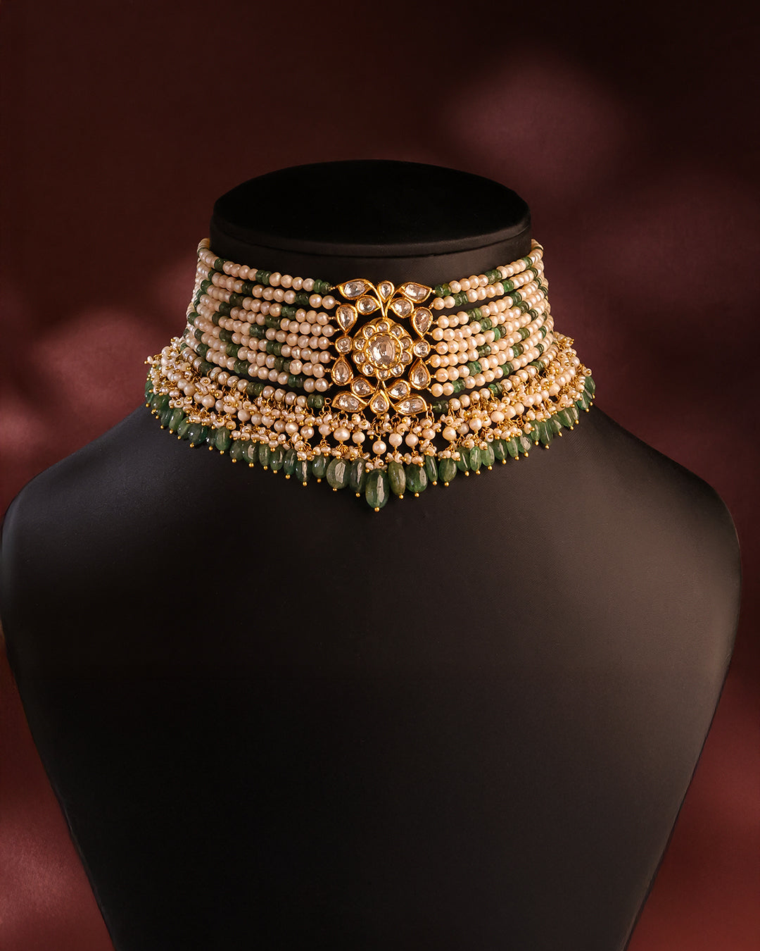 Ziva Polki Bead Choker