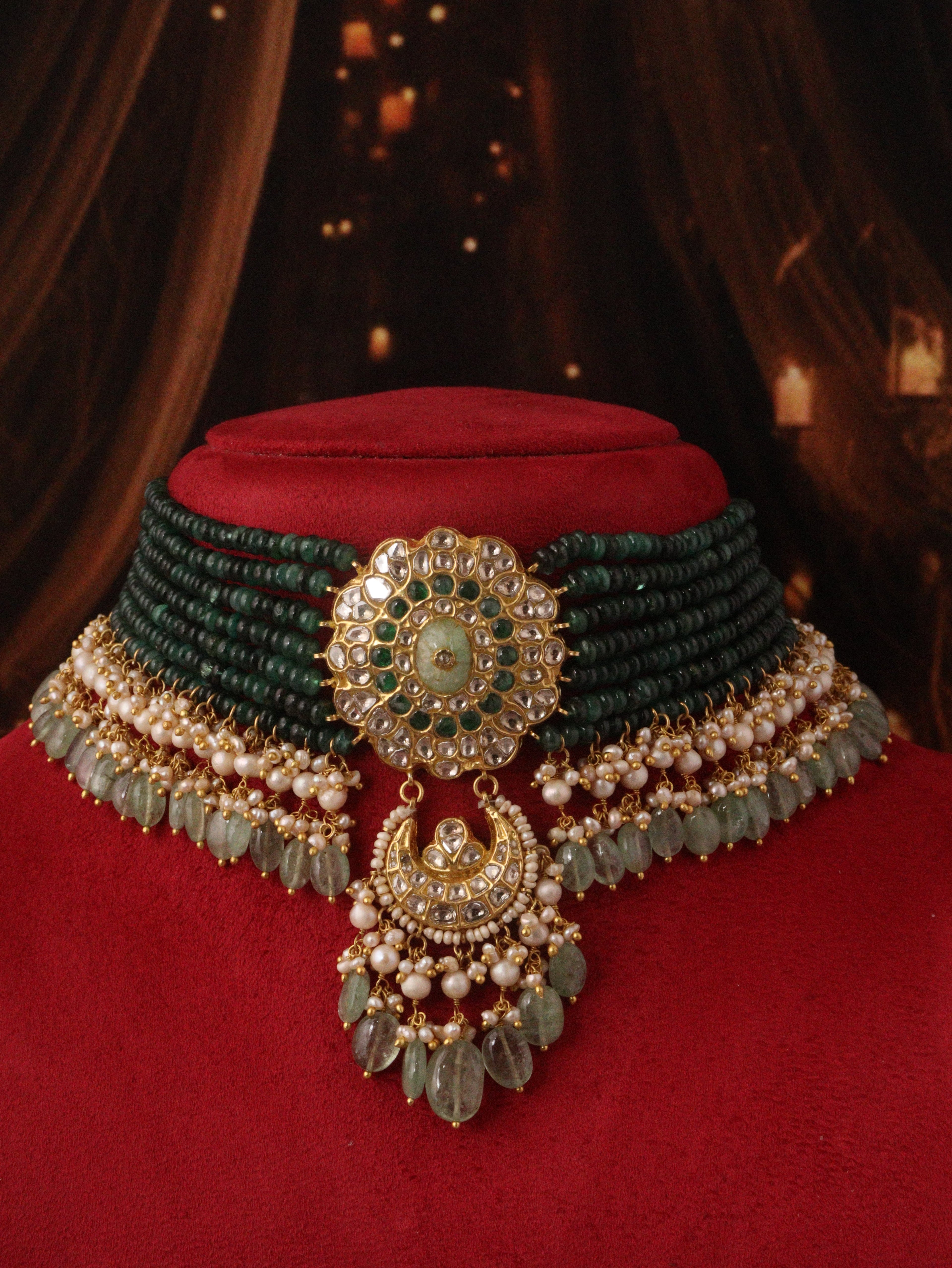 Janhvi Polki Bead Choker
