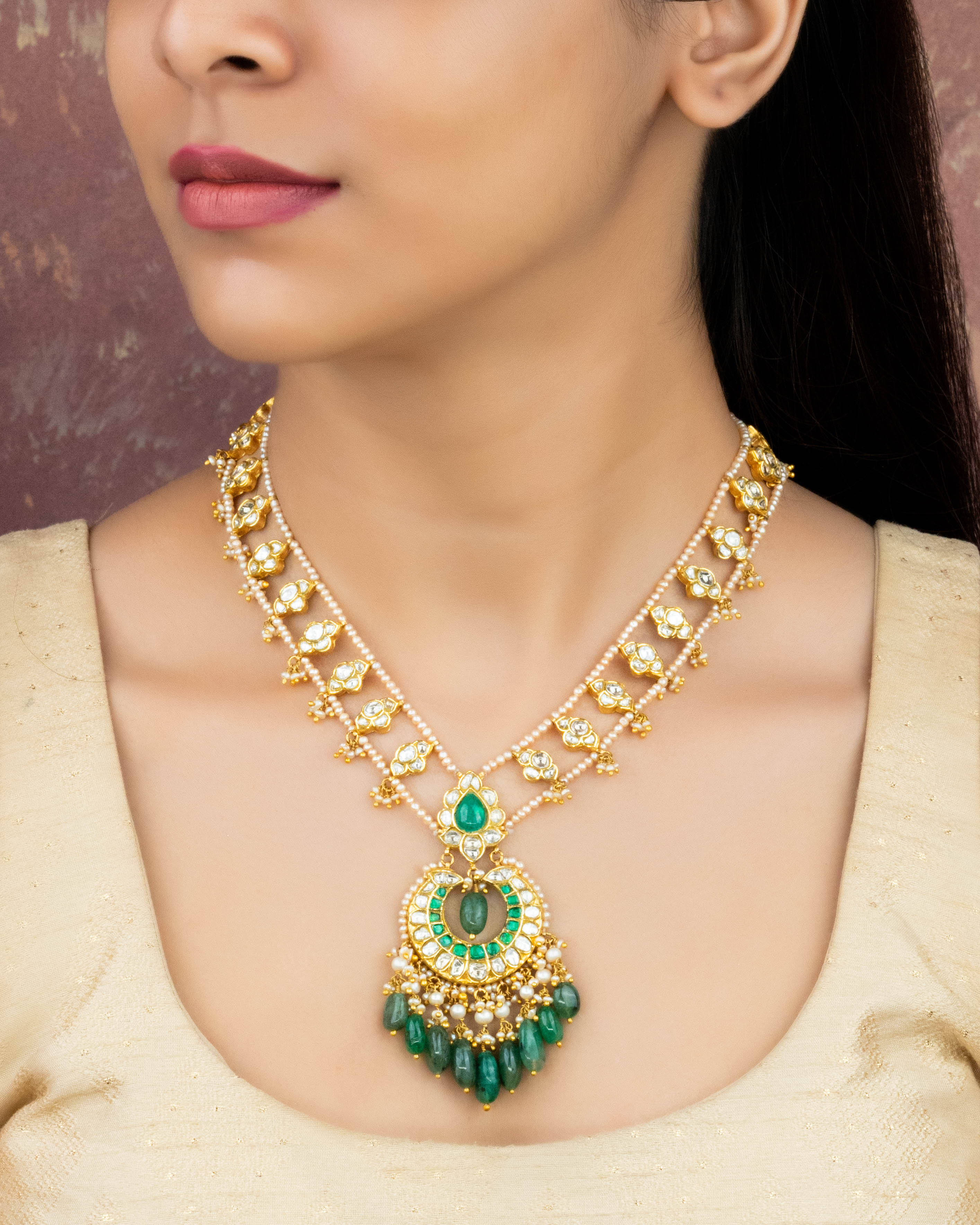 Ekta Polki Long Necklace