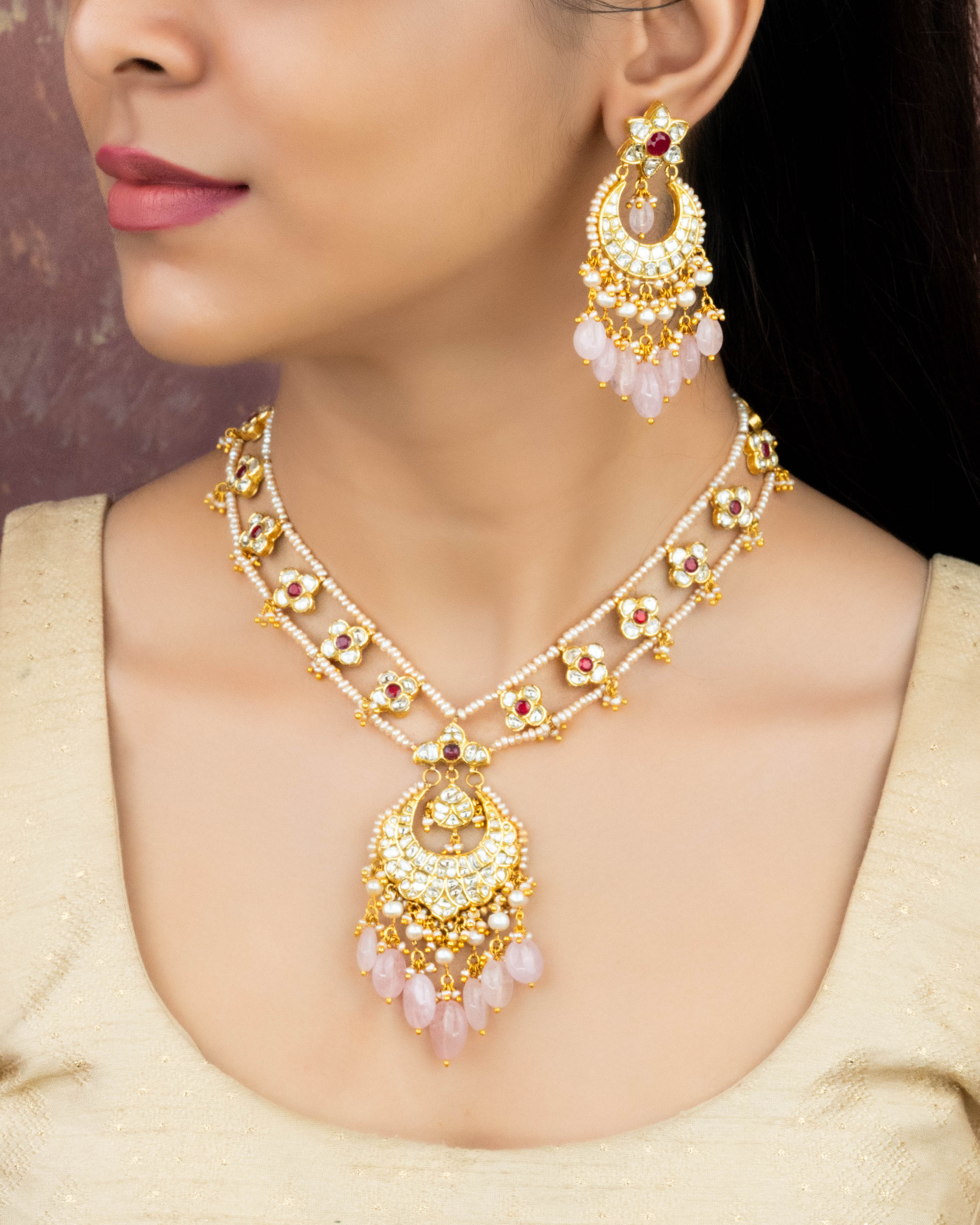 Saher Polki Long Necklace