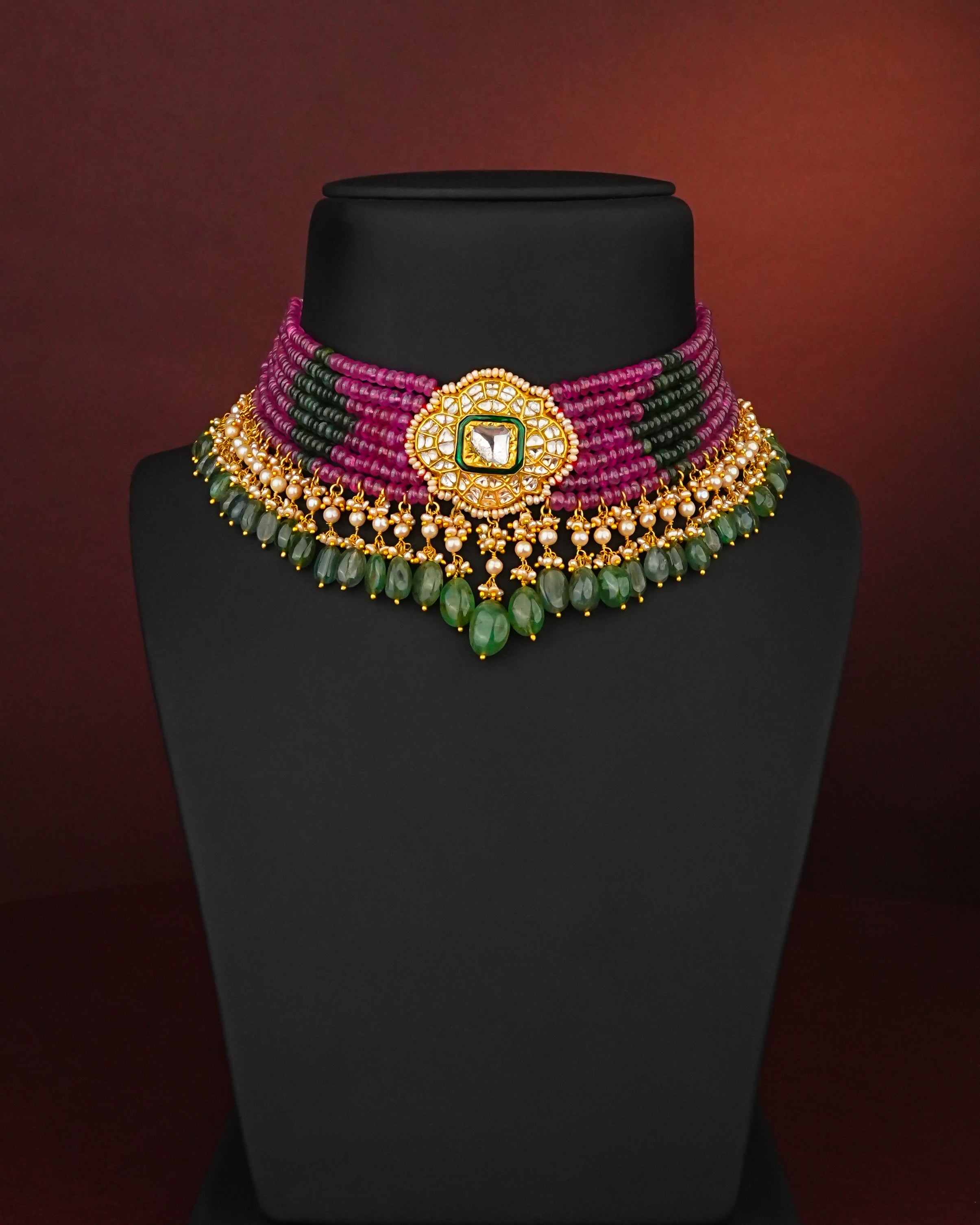 Ekta Polki Bead Choker