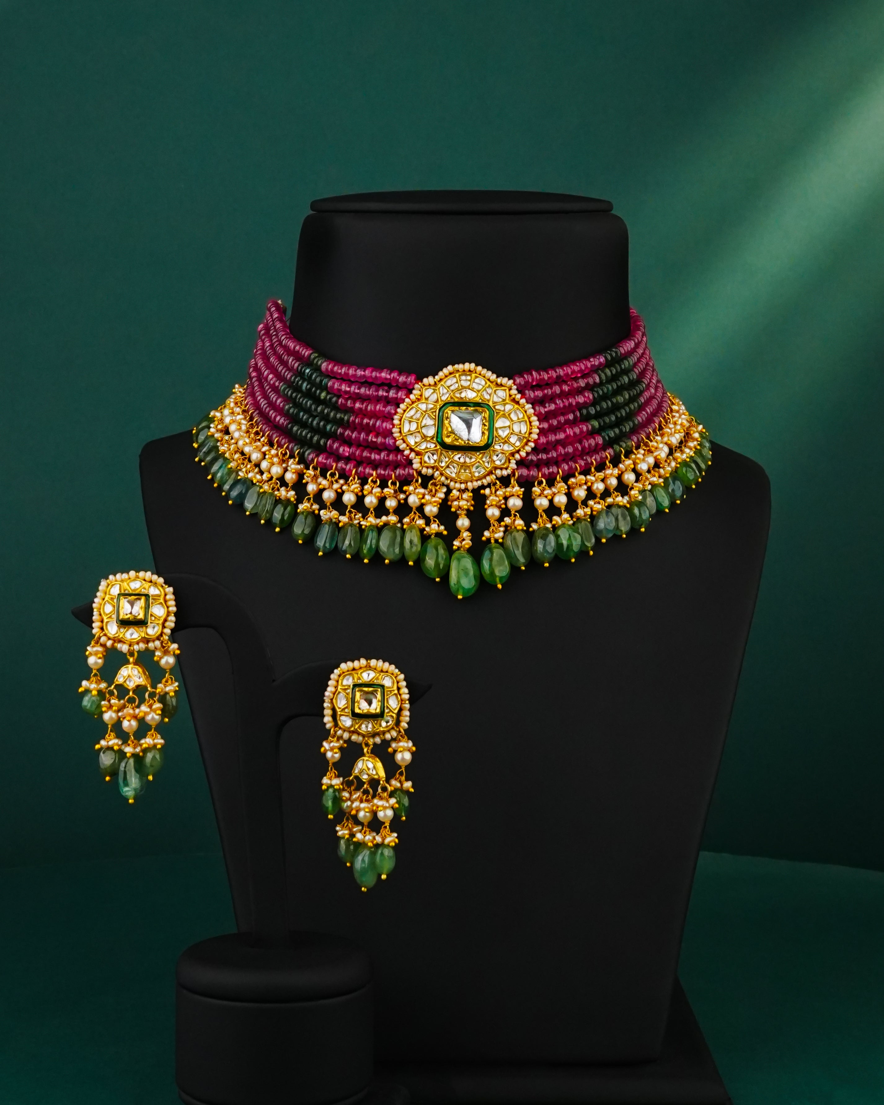 Ekta Polki Bead Choker