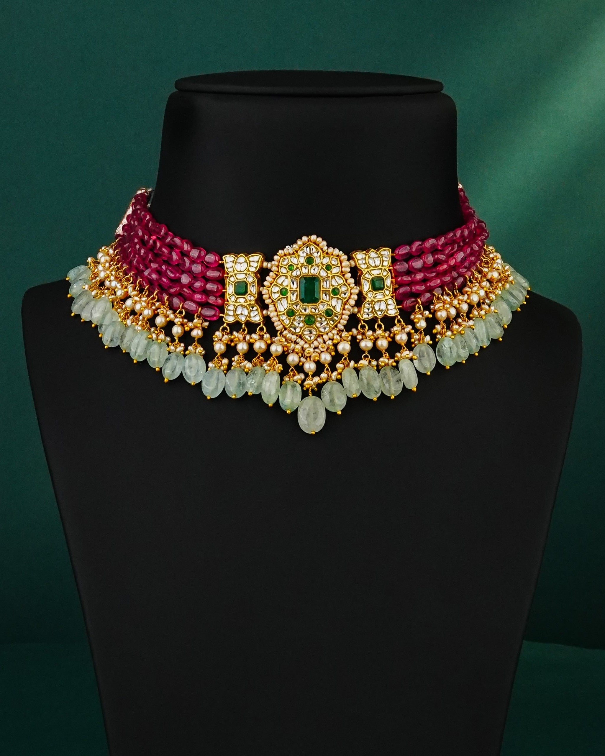 Rishika Polki Bead Choker