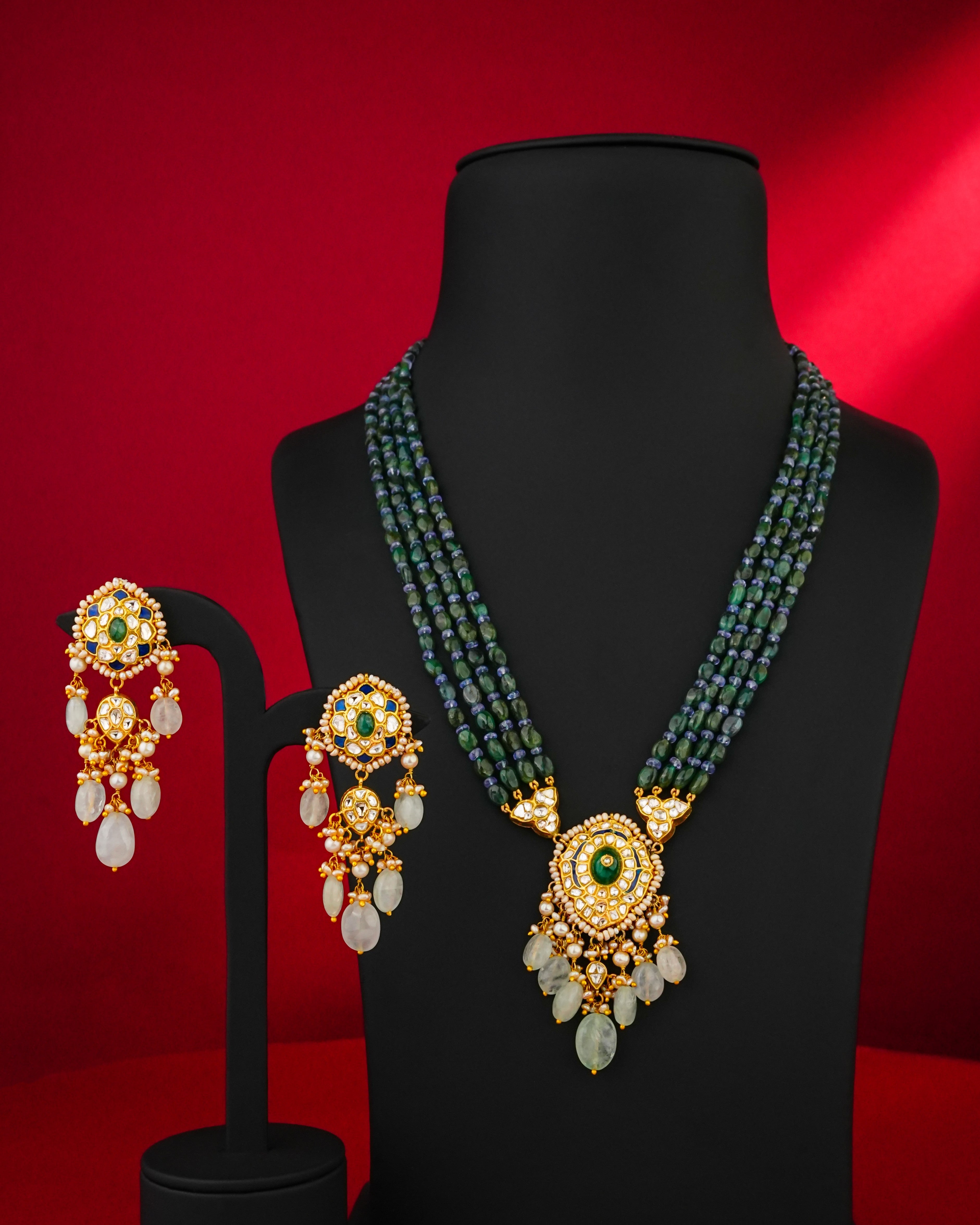 Sia Polki Long Earrings