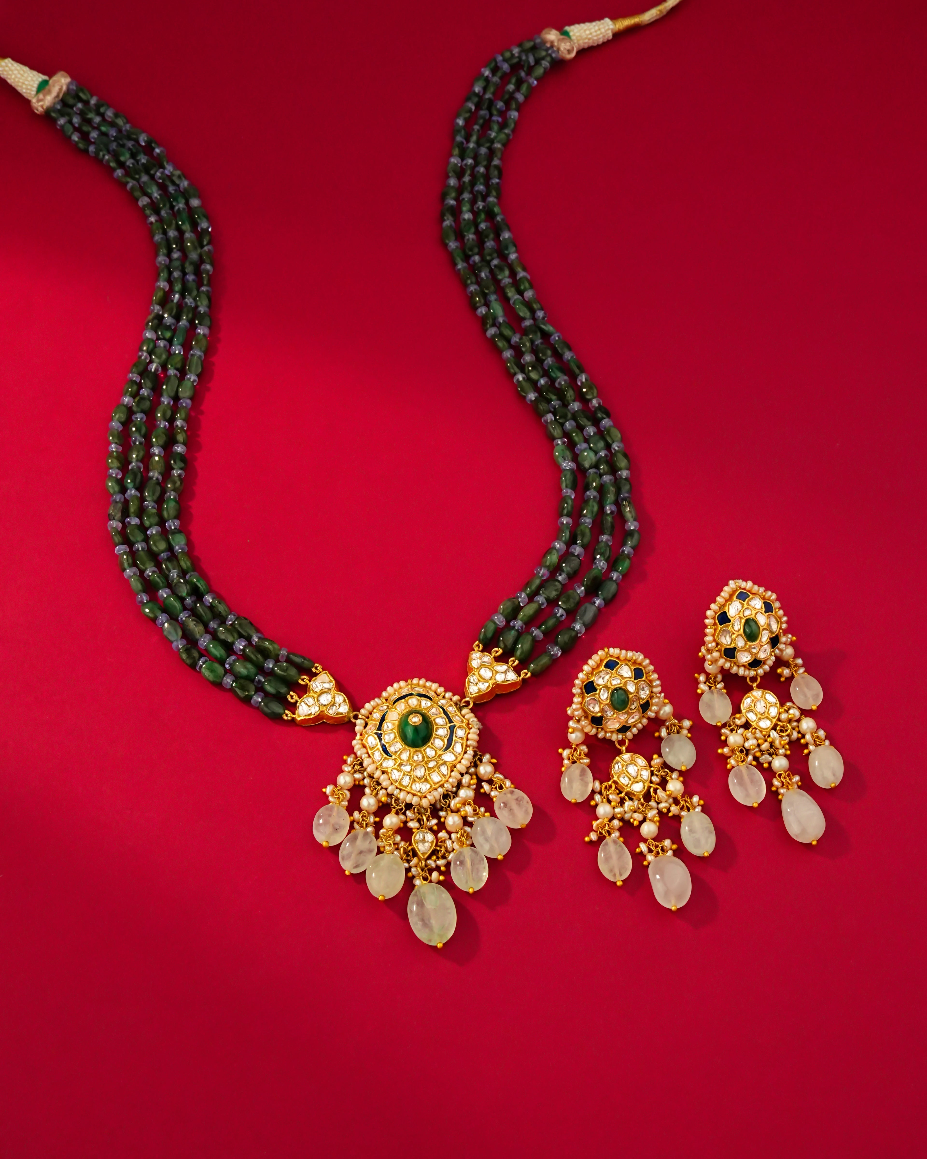 Sia Polki Long Earrings