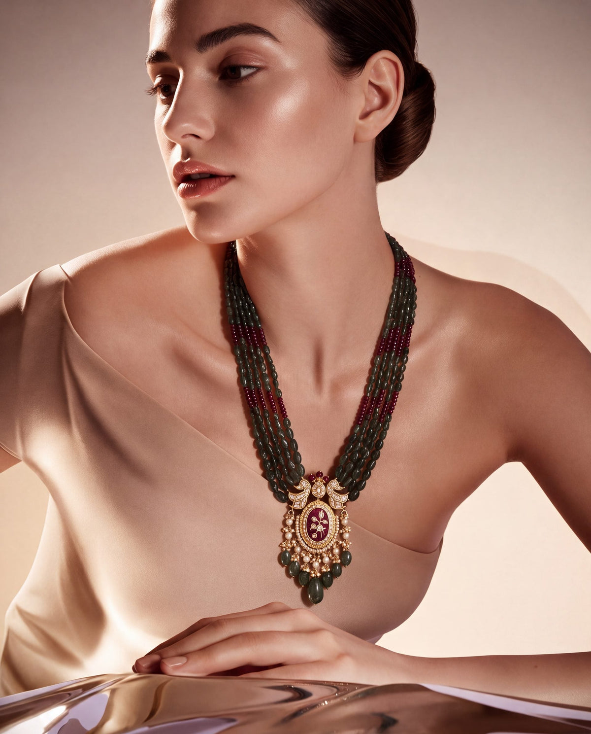 Nandini Polki Bead Pendant