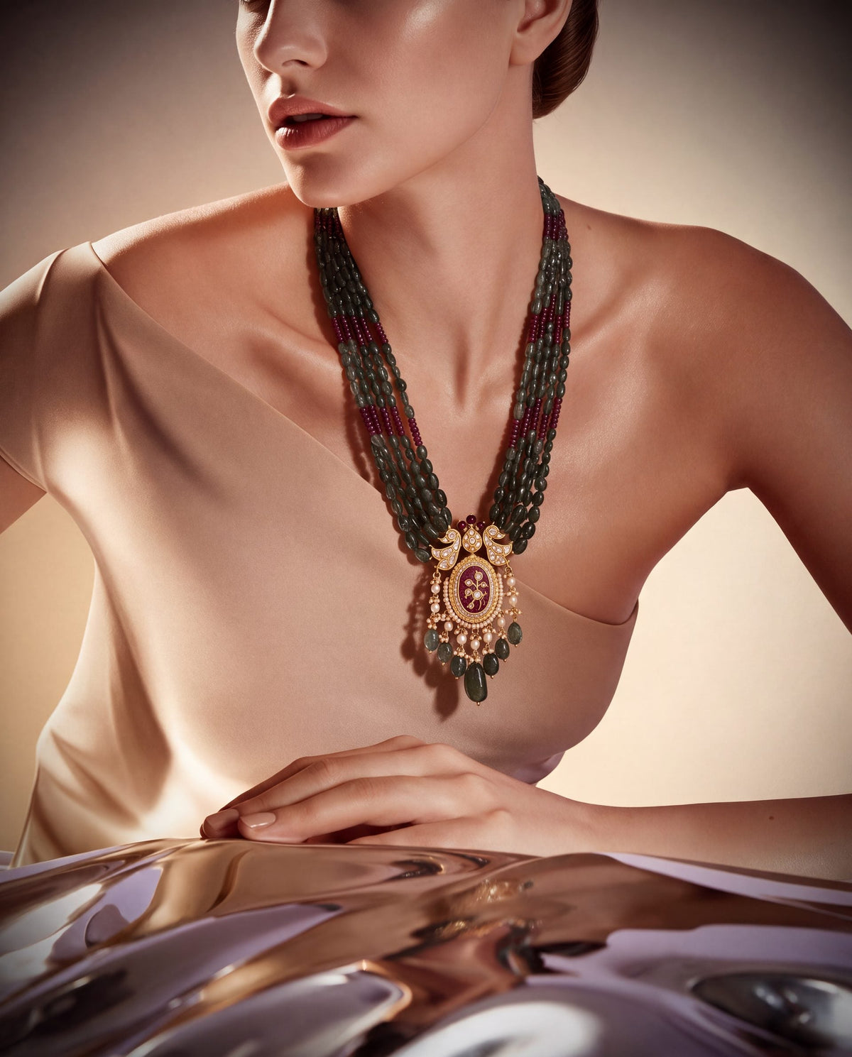 Nandini Polki Bead Pendant