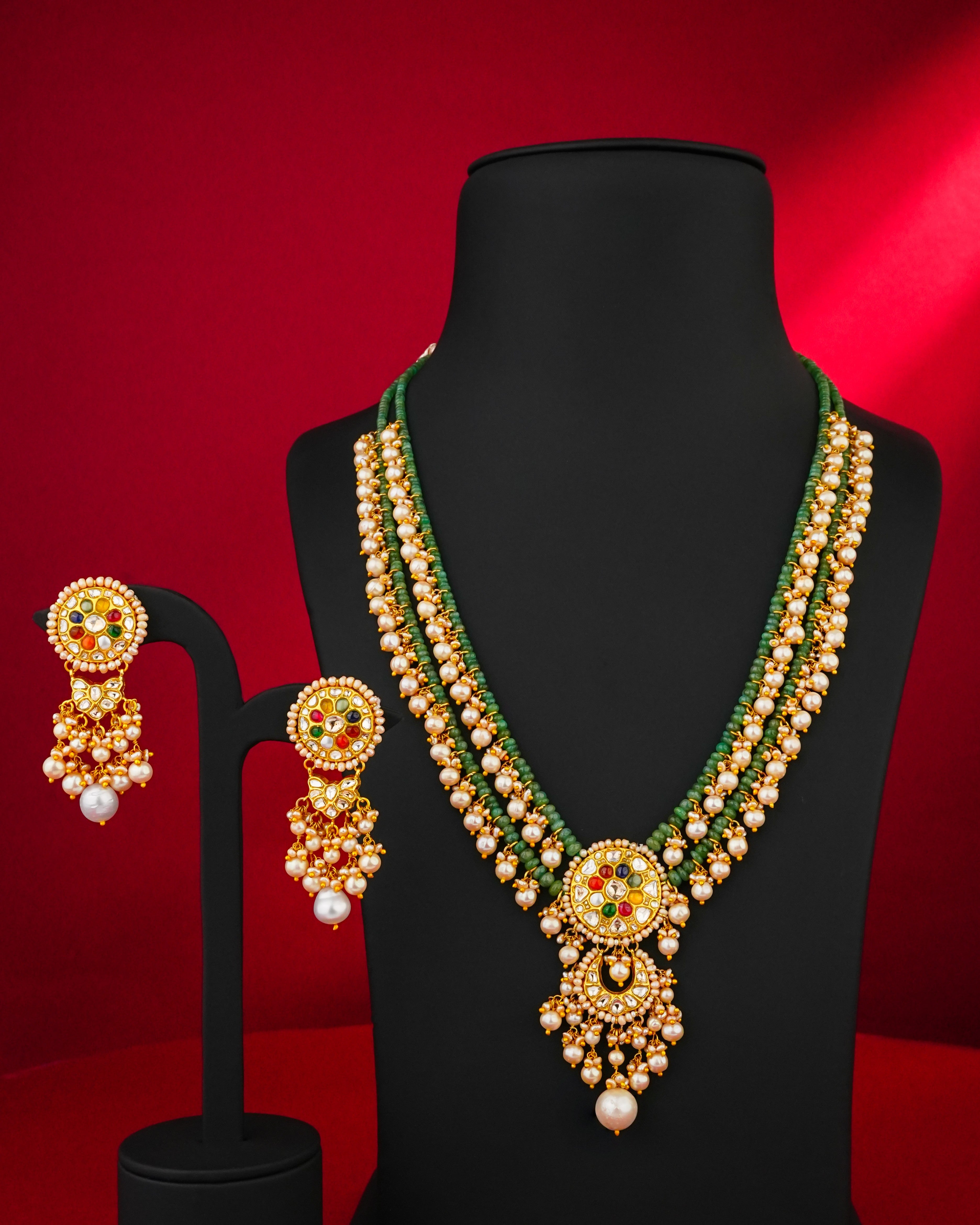 Eshita Polki Long Earrings