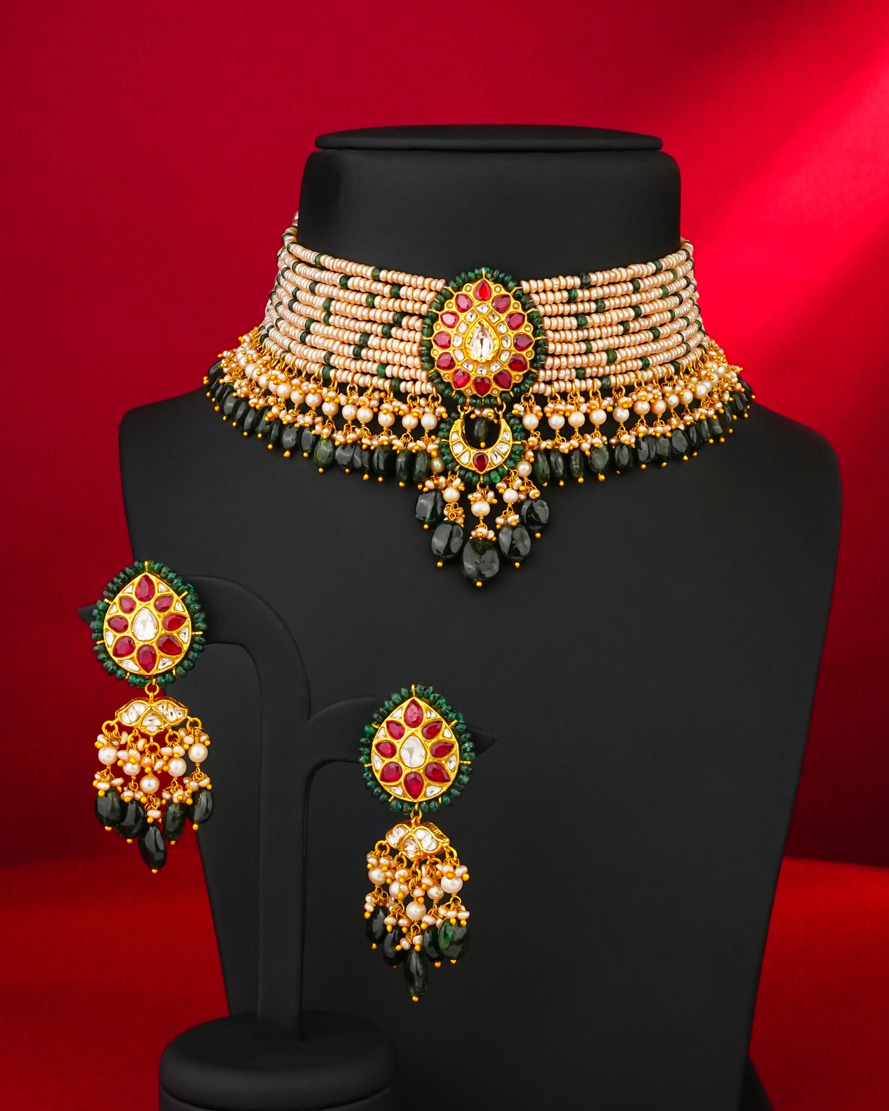 Prachi Polki Bead Choker