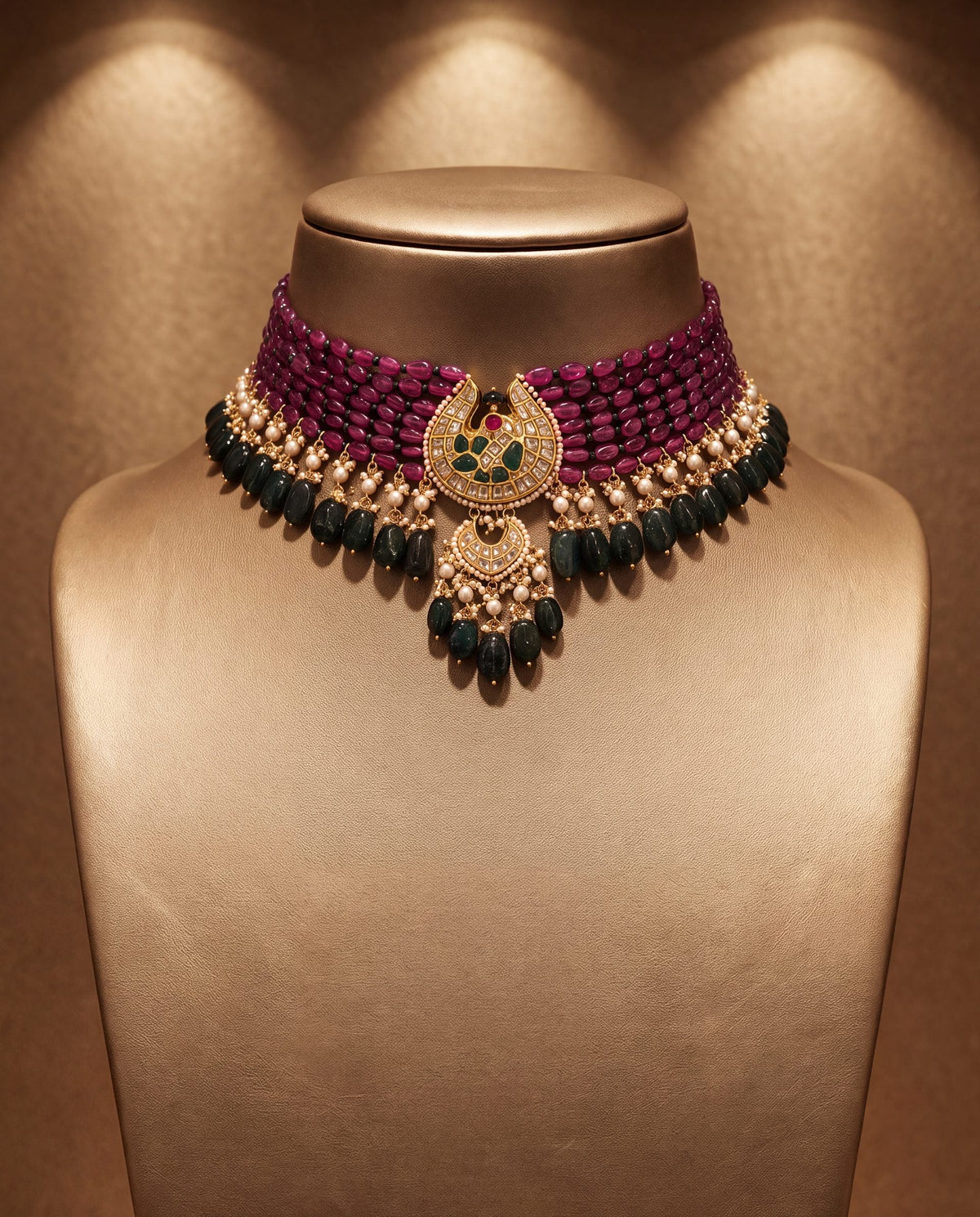 Urmi Polki Bead Choker