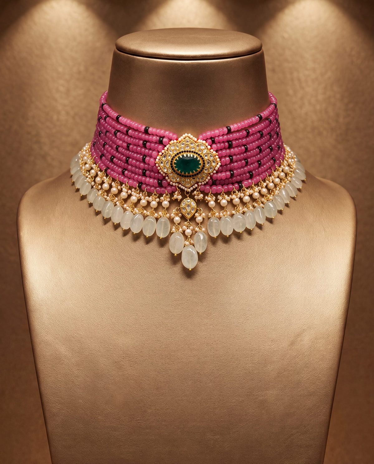 Lavina Polki Bead Choker