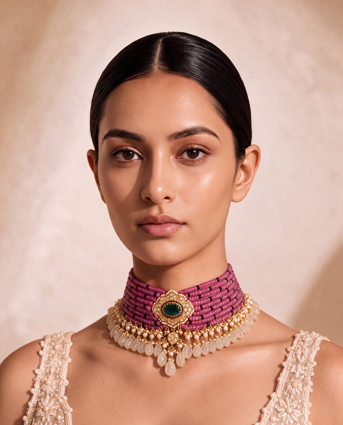 Lavina Polki Bead Choker