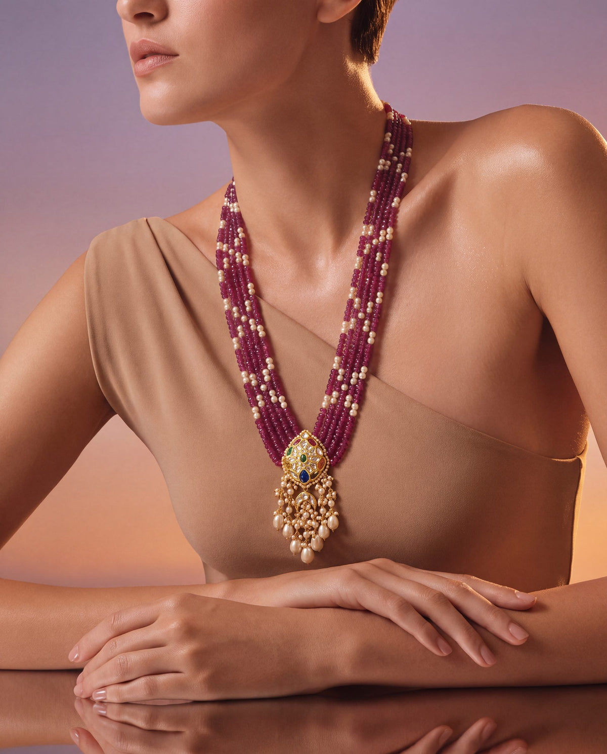 Raksha Polki Bead Pendant