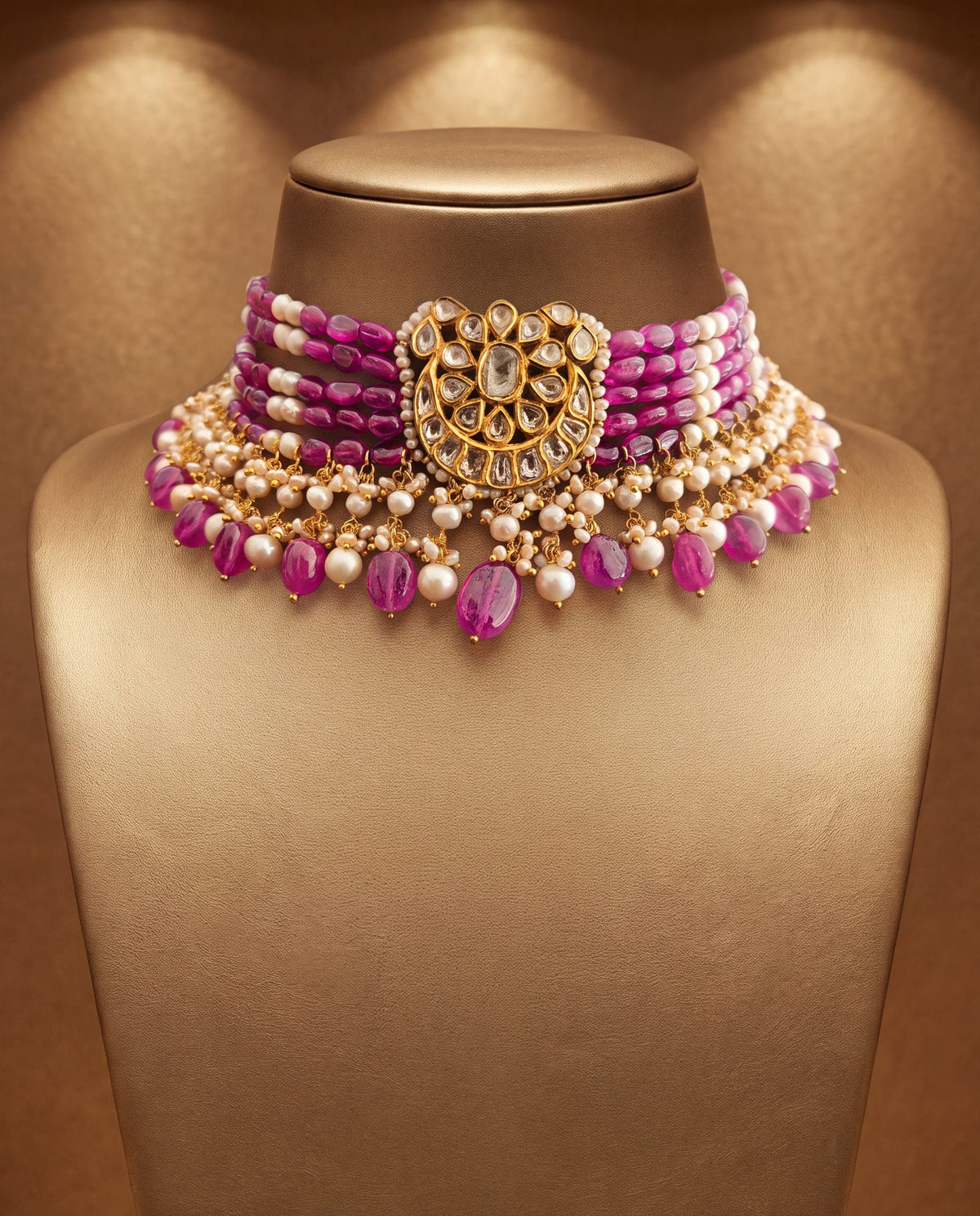 Kashvi Polki Bead Choker